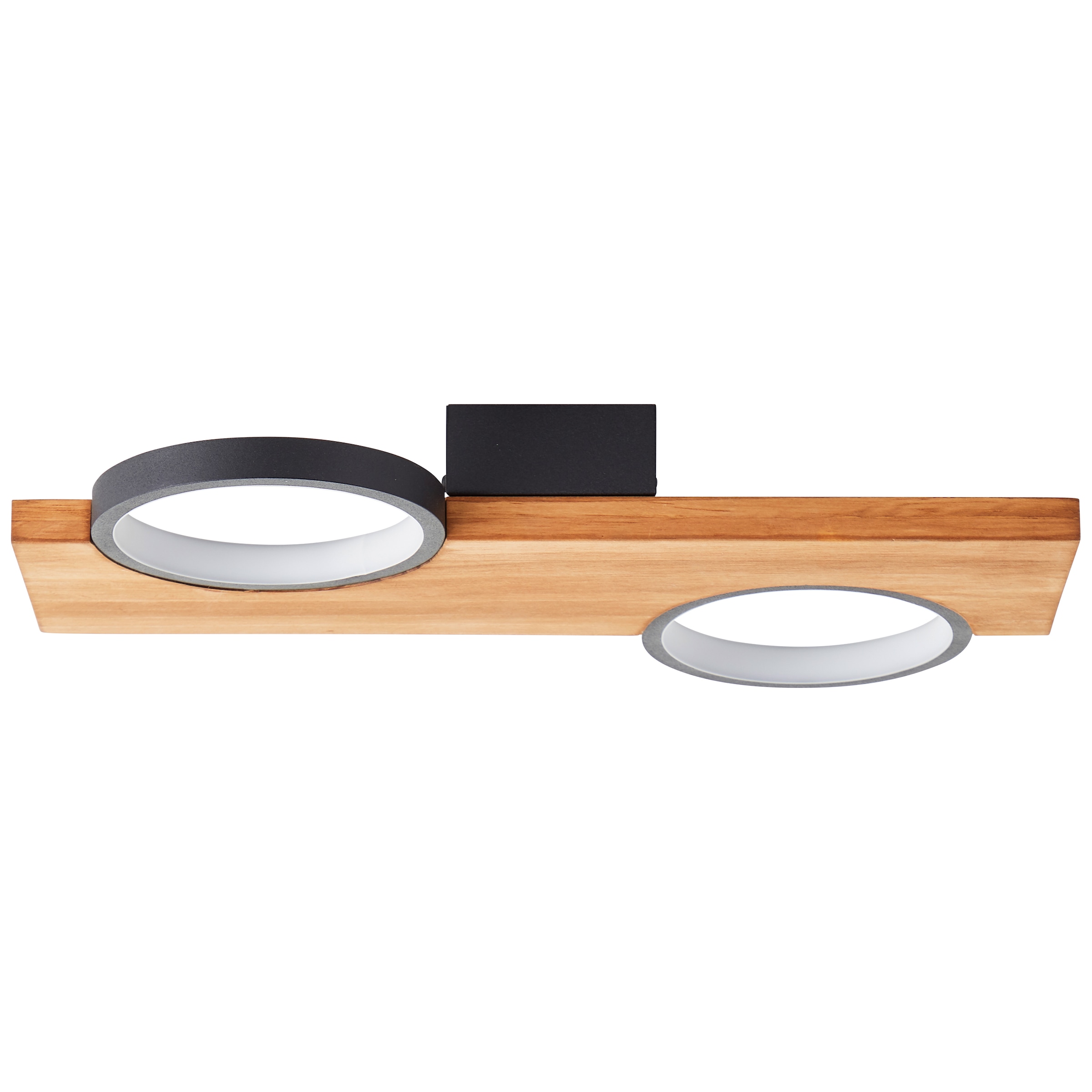 Brilliant LED Deckenleuchte »Cheesy«, 40 x 25 cm, 1400lm, 3000K, Holz/Metall, natur/schwarz