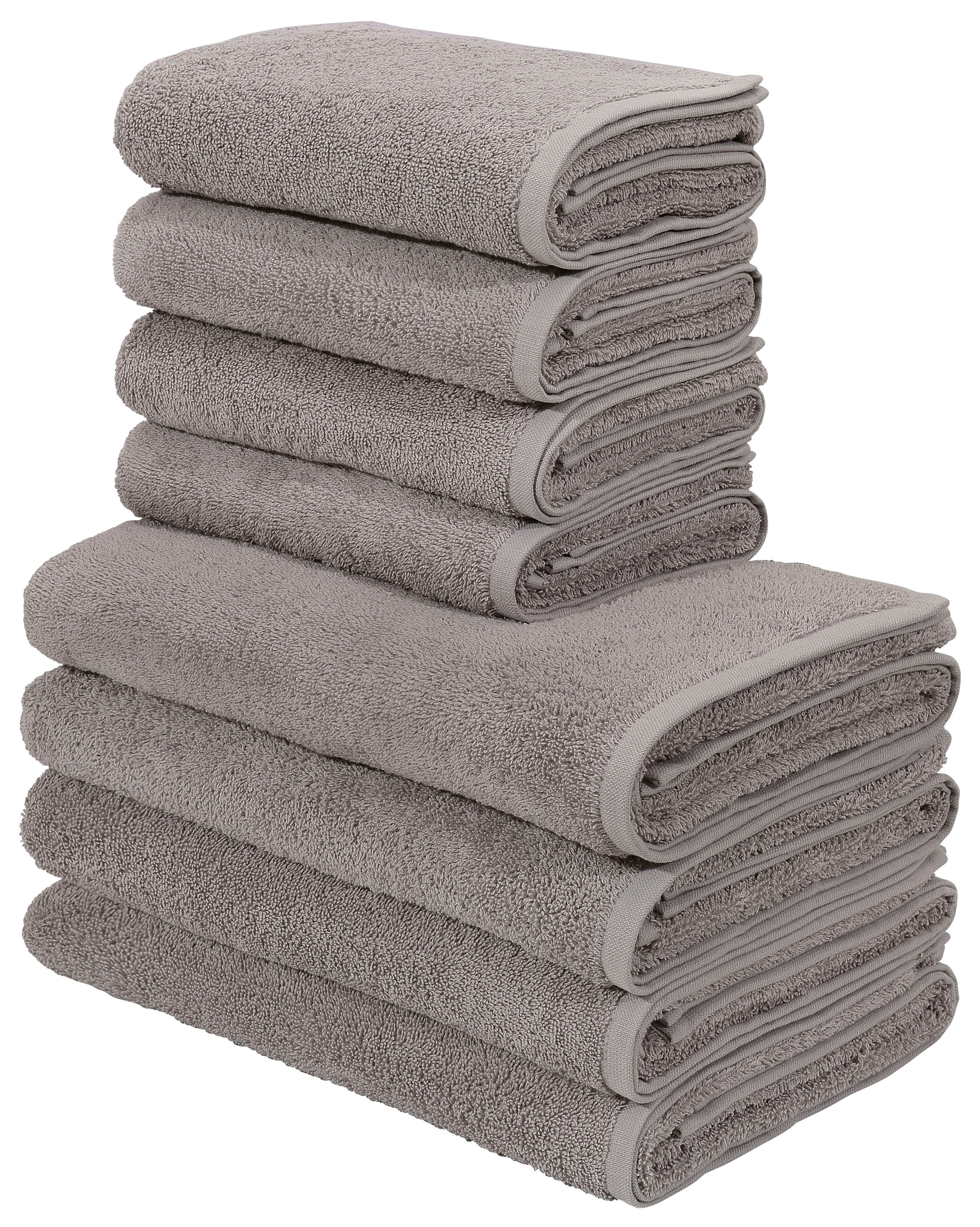 my home Handtuch Set »Merida, 4 Duschtücher 70x140cm, 4 Handtücher 50x100cm günstig online kaufen