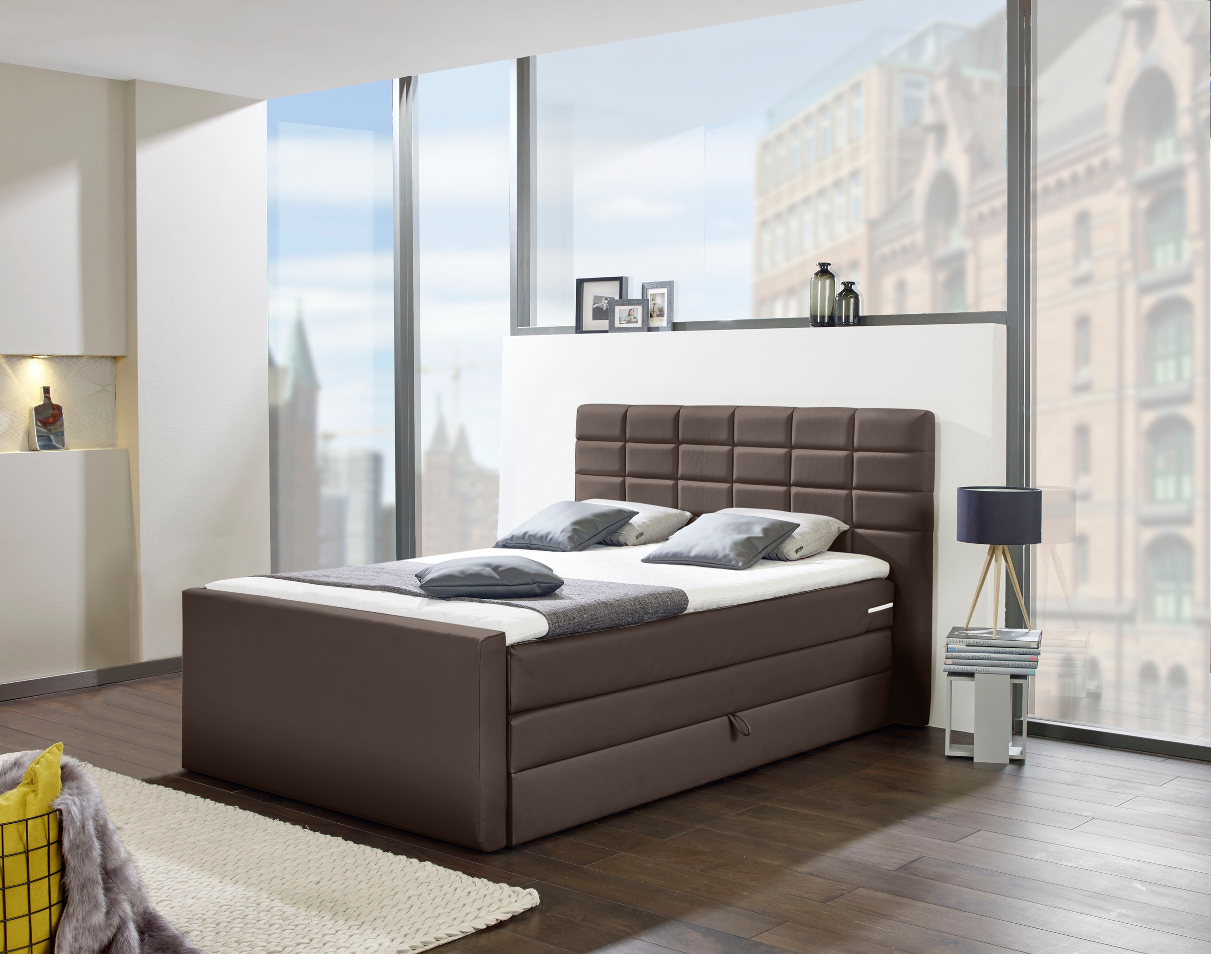 INOSIGN Boxspringbett "Lethbridge" inkl. Bettkasten und Topper, zwei Matrat günstig online kaufen