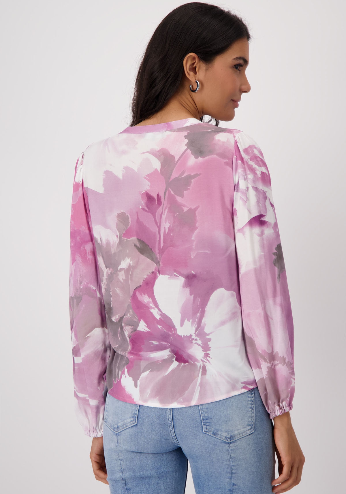 Monari Schlupfbluse, mit allover Blumendruck