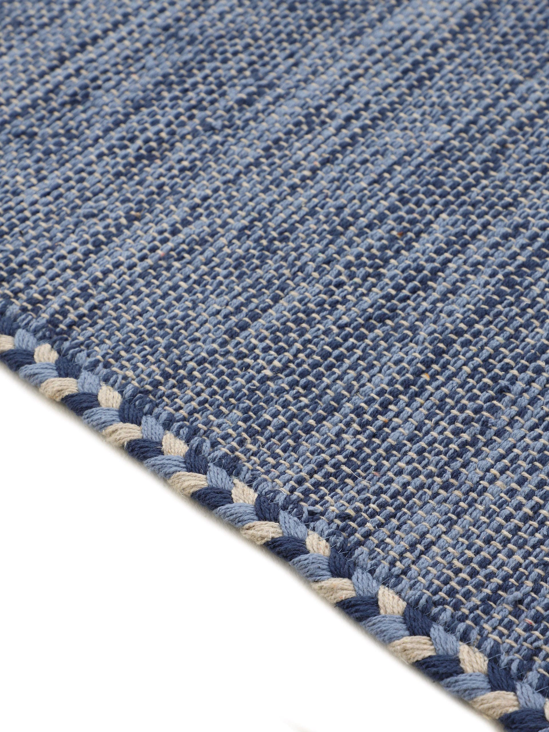 carpetfine Läufer »Kelim Azizi«, rechteckig, 5 mm Höhe, Baumwolle, Wendeteppich mit Fransen, Wohnzimmer