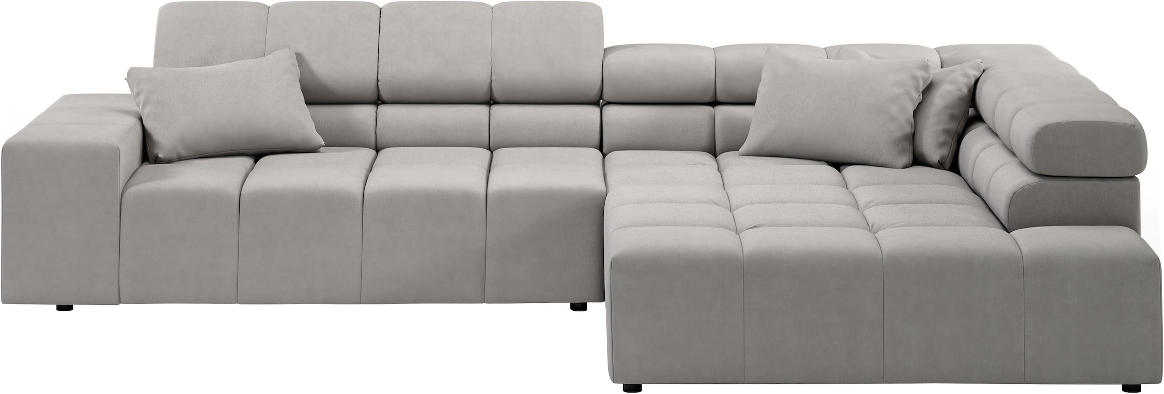 INOSIGN Ecksofa "Ancona incl. Kopfteilverstellung, Zierkissen Breite 319cm, günstig online kaufen