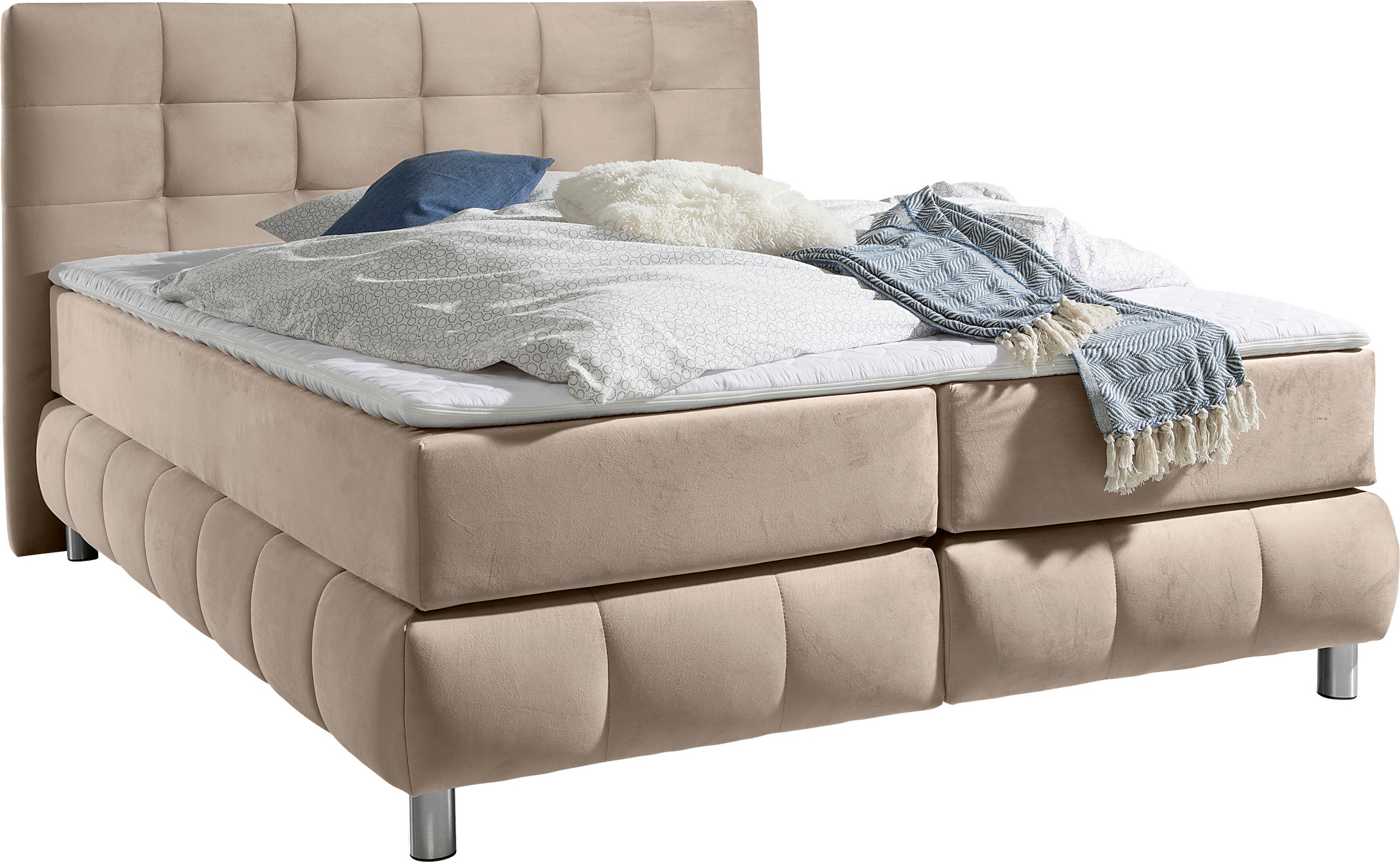 andas Boxspringbett "Salo" incl. Topper, 6 Breiten, 2 Härtegrade, TFK auch günstig online kaufen