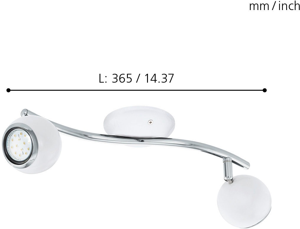 EGLO LED Deckenspots »BIMEDA«, 2 flammig, Leuchtmittel LED-Board-GU10   LED günstig online kaufen