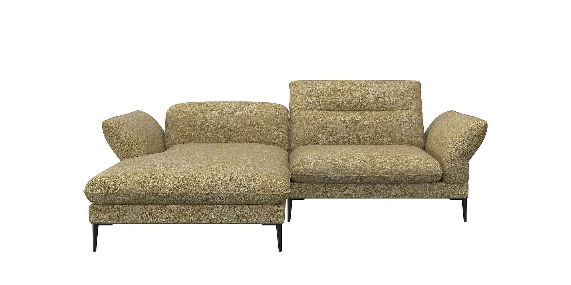 FLEXLUX Ecksofa »Salino, Funktionssofa mit Recamiere, Relaxsofa, Ecksofa«, Sofa mit Arm- und Kopfteil-Verstellungen, Kaltschaum & Stahl-Wellen
