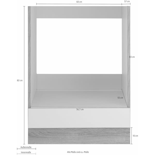 wiho Küchen Herdumbauschrank »Flexi«, Höhe 82 cm online bestellen