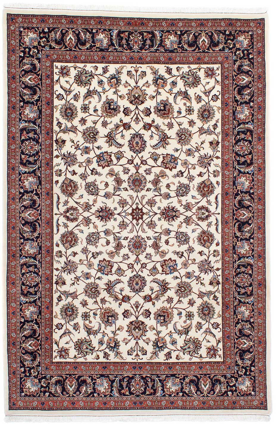 morgenland Wollteppich »Kaschmar Blumenmuster Beige 295 x 200 cm«, rechteck günstig online kaufen