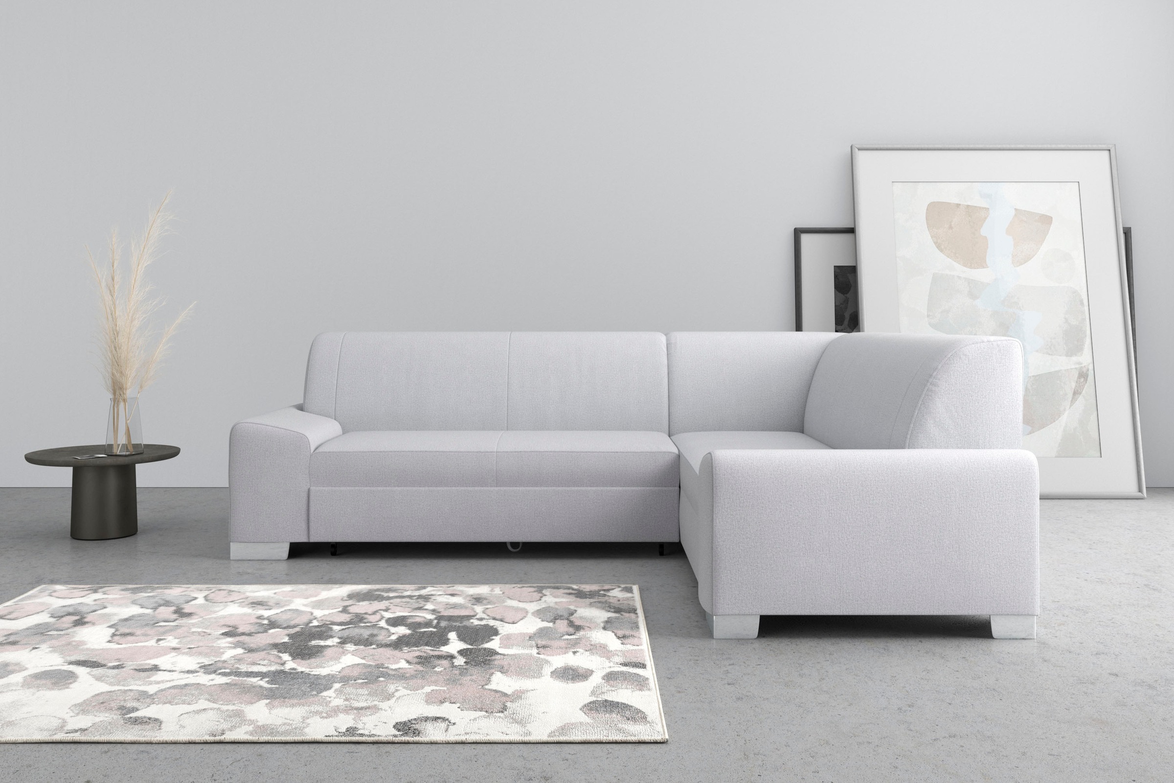 DOMO collection Ecksofa »Anzio in kubischer Formensprache, flache Armlehnen günstig online kaufen