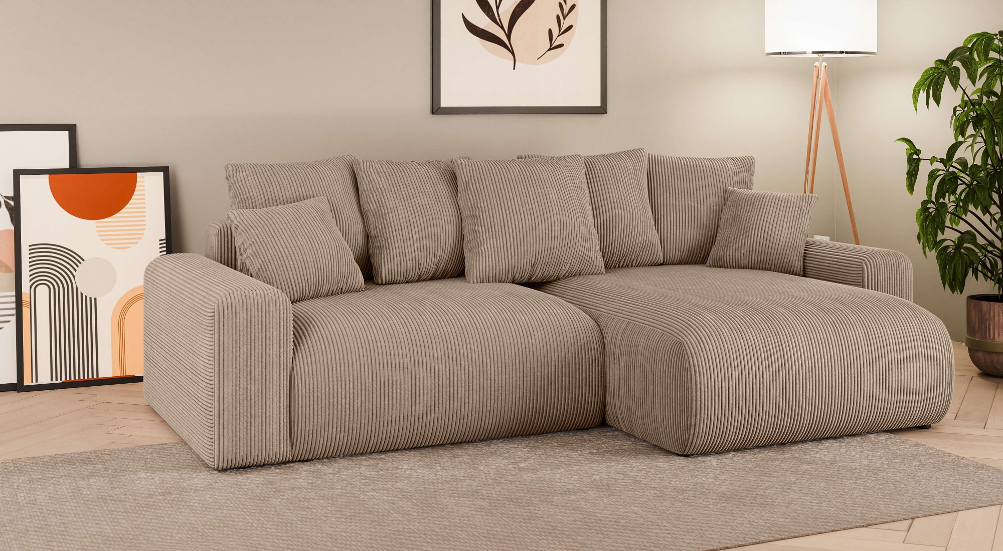 Home affaire Ecksofa »LAKESIDE klein mit Bettfunktion und Bettkasten, B/T/H günstig online kaufen