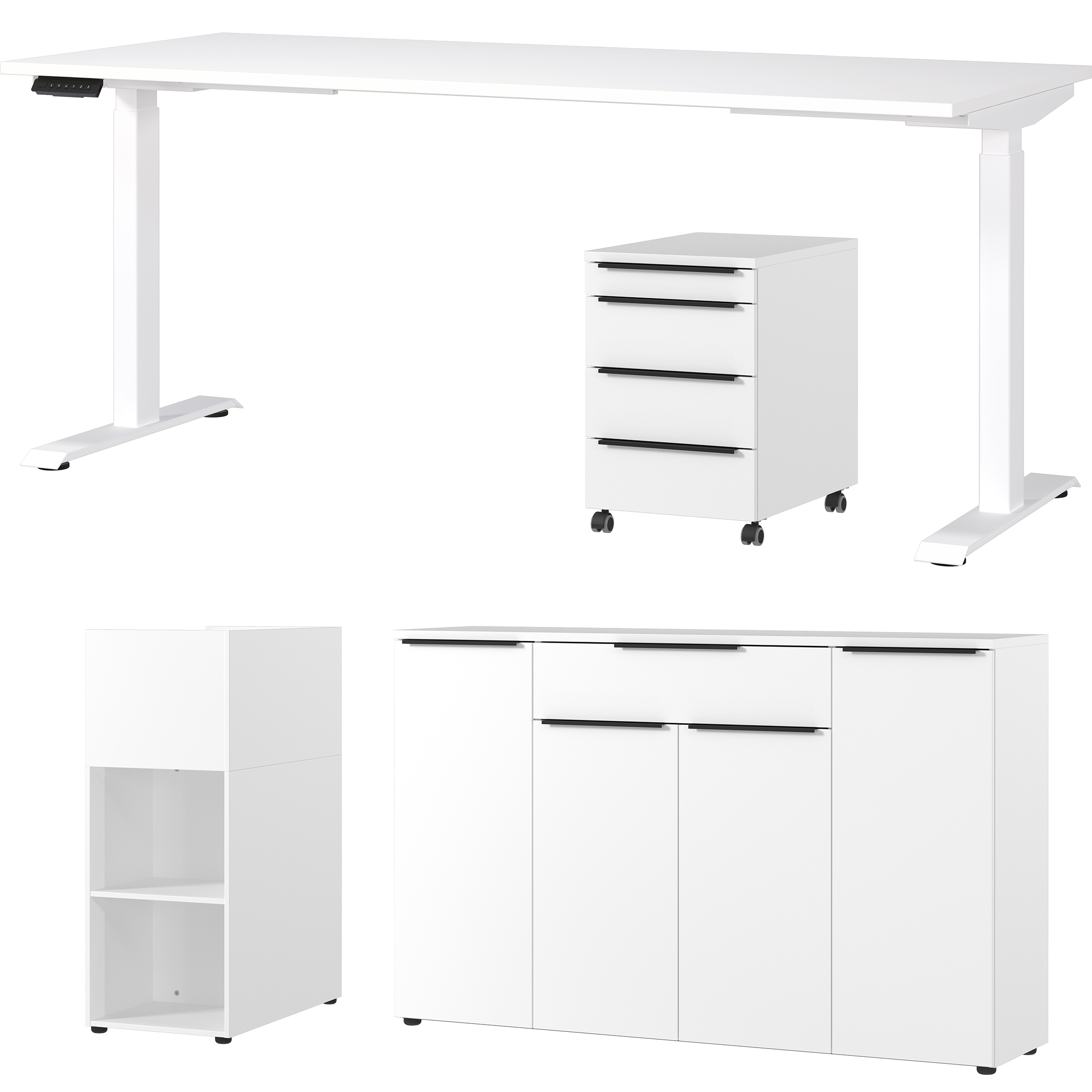 GERMANIA Büromöbel-Set »Mailand« 4 Stk. tlg. inkl. Schreibtisch, Rollcontai günstig online kaufen