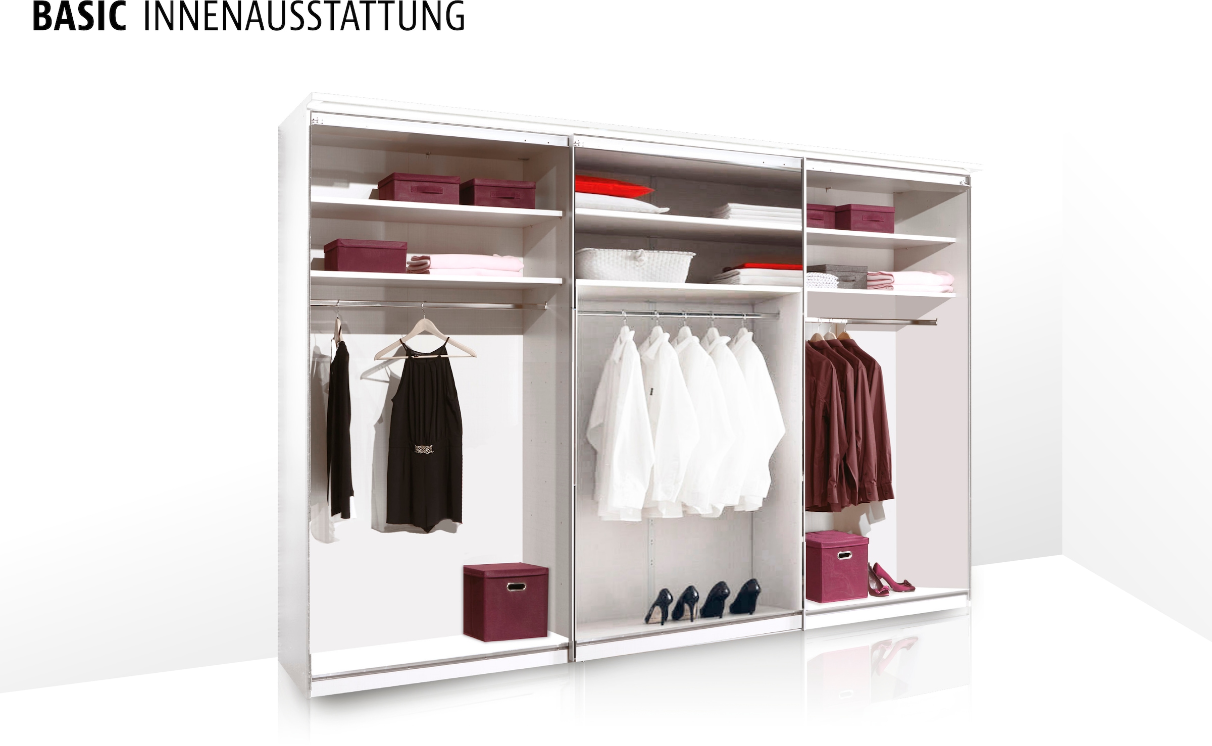 STAUD Schwebetürenschrank »Sinfonie Plus, edles Design in hochwertiger Qualität, Made in Germany« Mit vier verschiedenen Ausstattungsvarianten