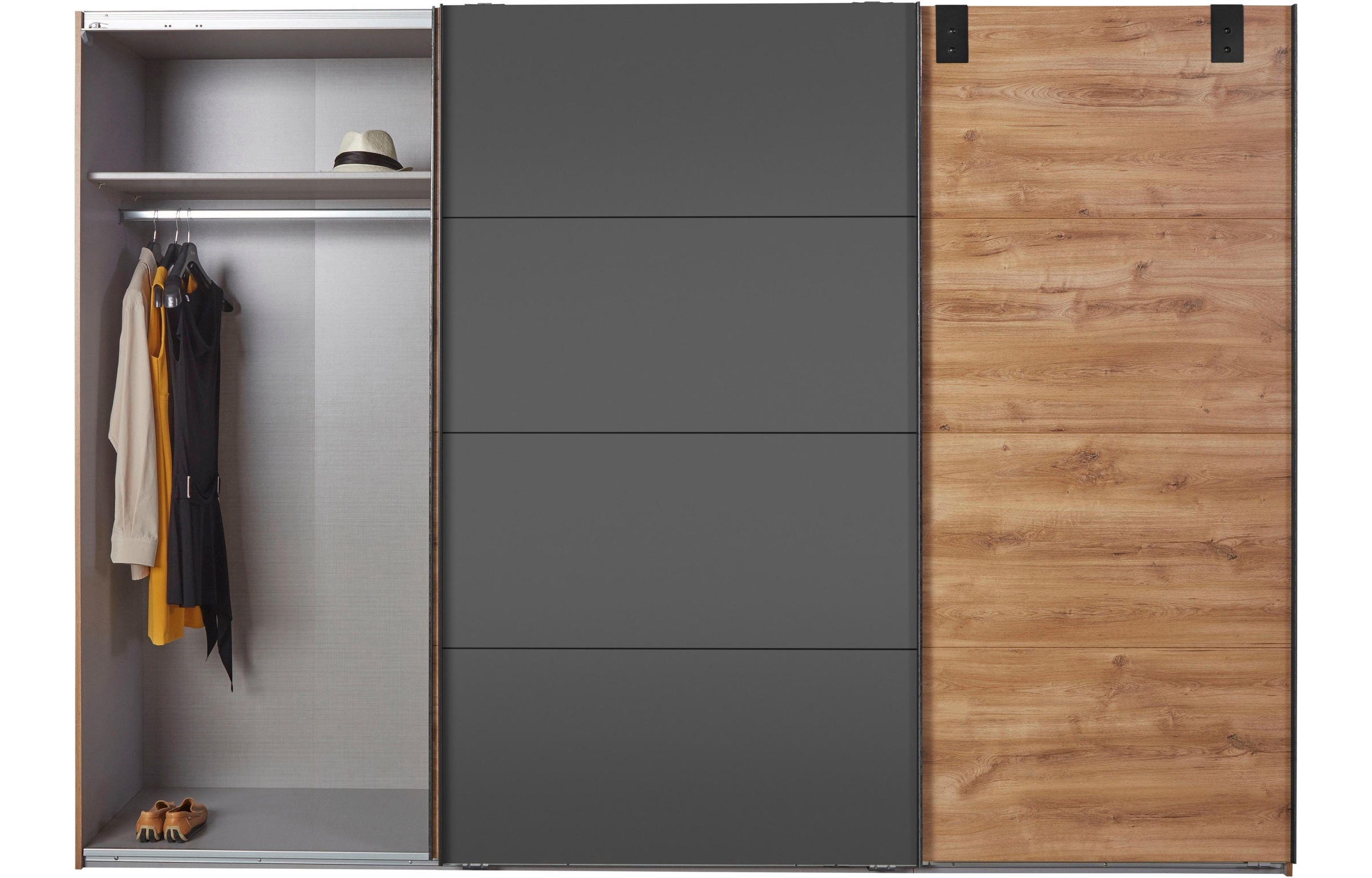 Wimex Schwebetürenschrank »Malmö, Kleiderschrank wahlweise mit oder ohne Spiegel«, Kleiderschrank im Industrial Design, 225 oder 270cm breit