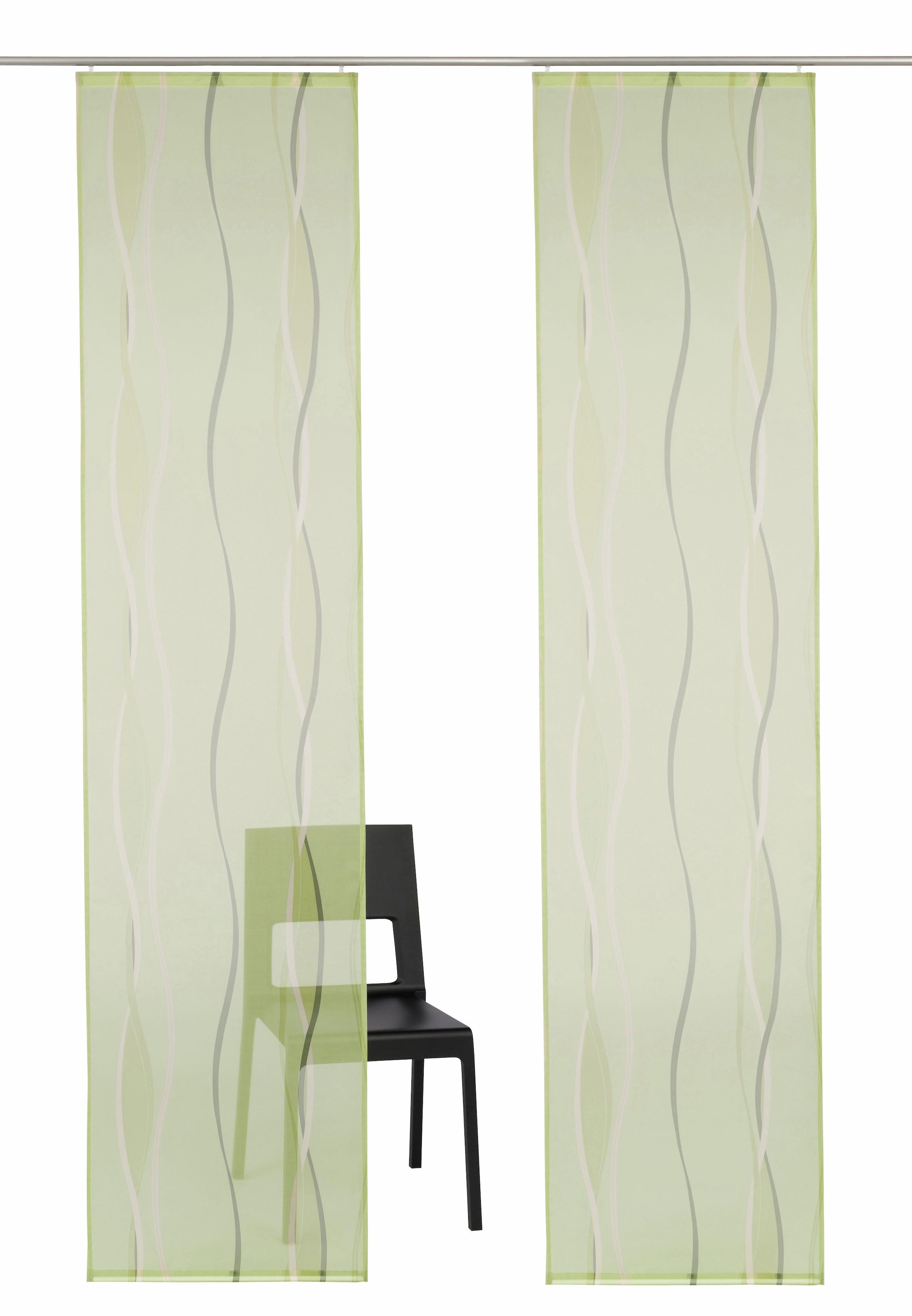 my home Schiebegardine »Dimona« Klettschiene 2 Stk. tlg. 2-er Set, Fertigga günstig online kaufen