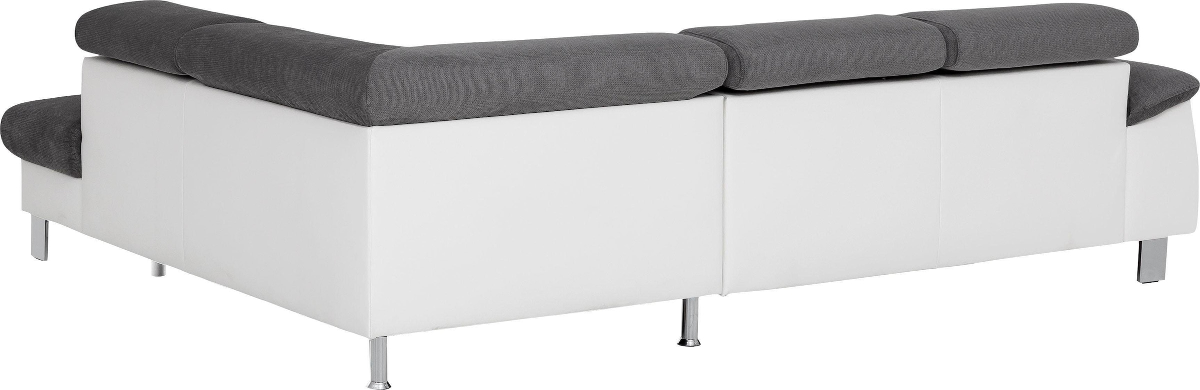 COTTA Polstergarnitur »Komaris L-Form«, (Set), Set bestehend aus: Ecksofa mit Kopfteilverstellung & Hocker