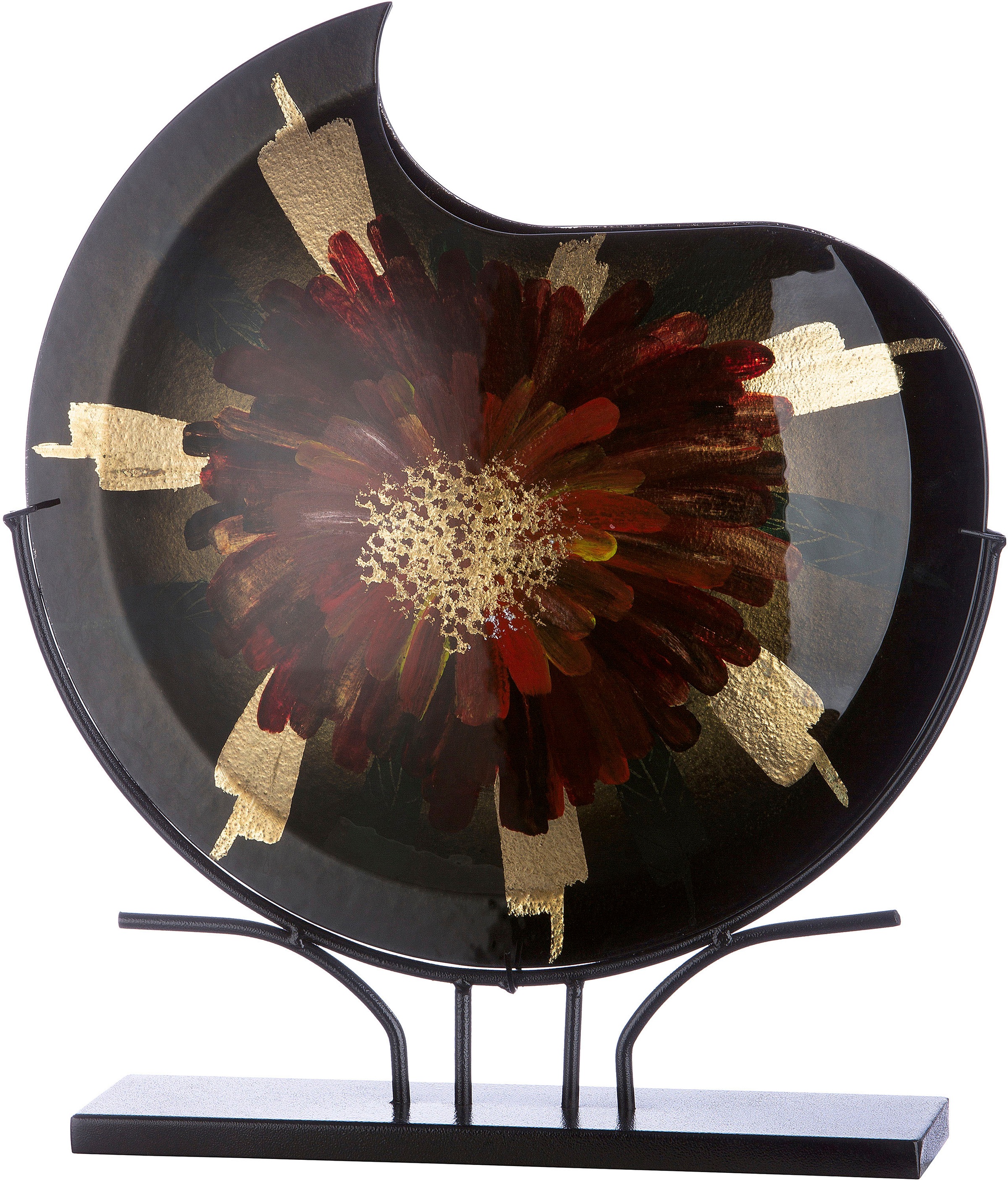 Casablanca by Gilde Dekovase »Doré« Vase aus Glas auf Metallständer günstig online kaufen