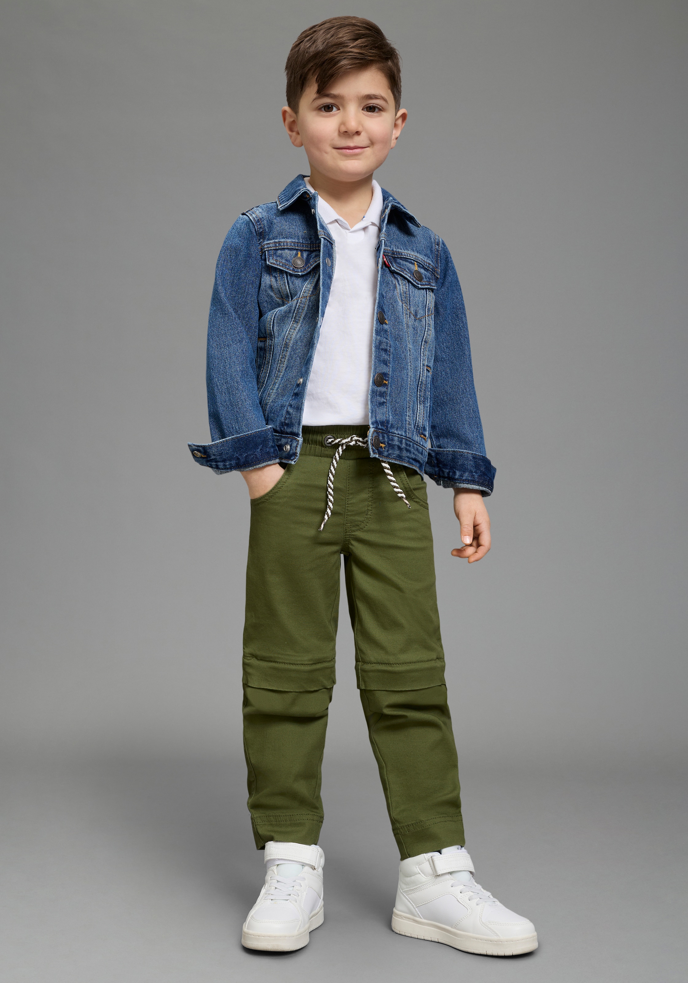 KIDSWORLD Webhose »2 in1 Hose, Zip-Away Hose für Jungen«  aus lang macht kurz, 2in1 Hose, gerade Beinform, mit Gummizug