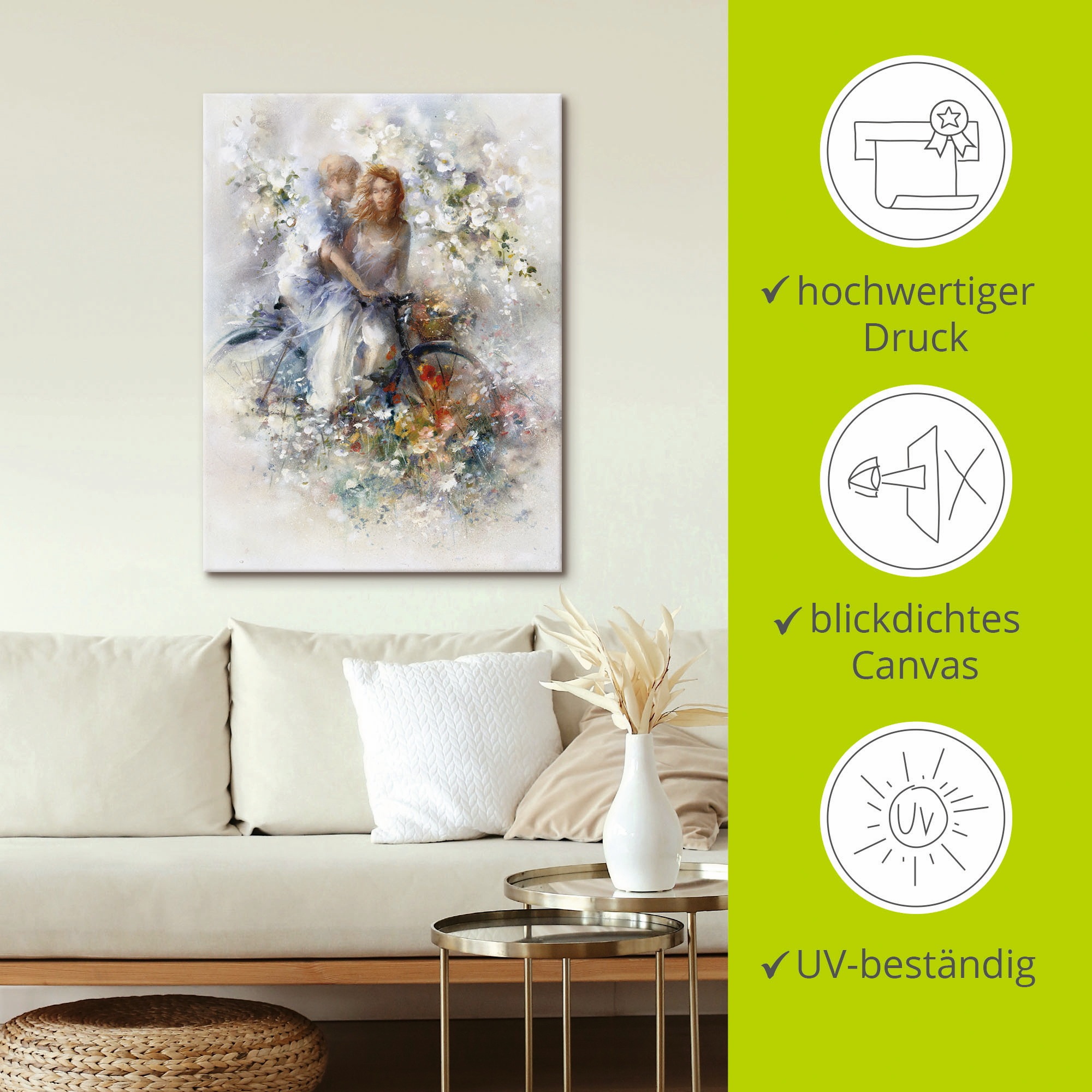 Artland Wandbild »Frühling II«, Paar, (1 St.), als Leinwandbild, Poster, Wandaufkleber in verschied. Größen