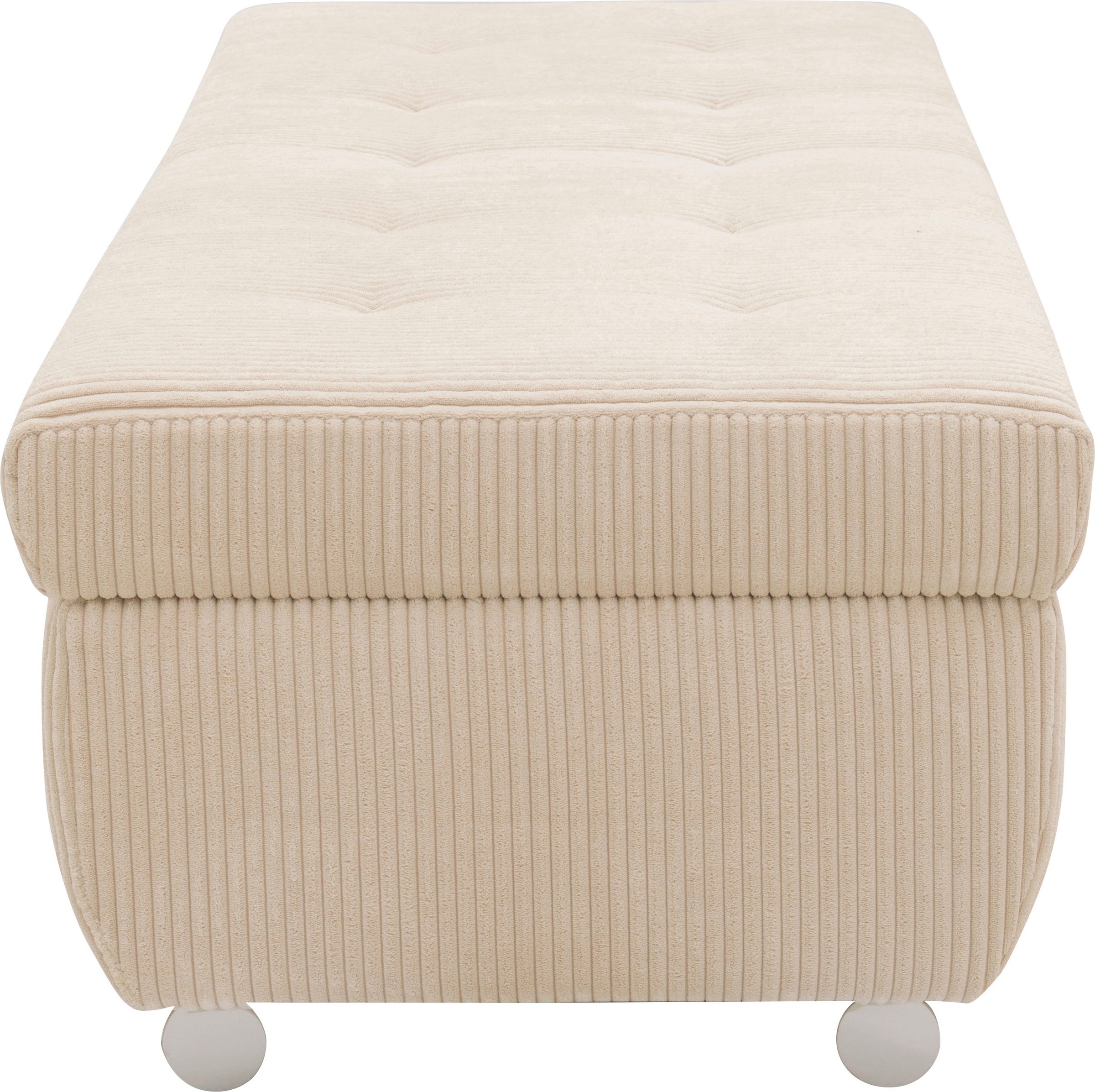 DOMO collection Hocker »Treviso XXL: B/T/H: 161/60/41 cm«, mit Stauraum, auch in Cord, passend zur Serie, moderne Steppung