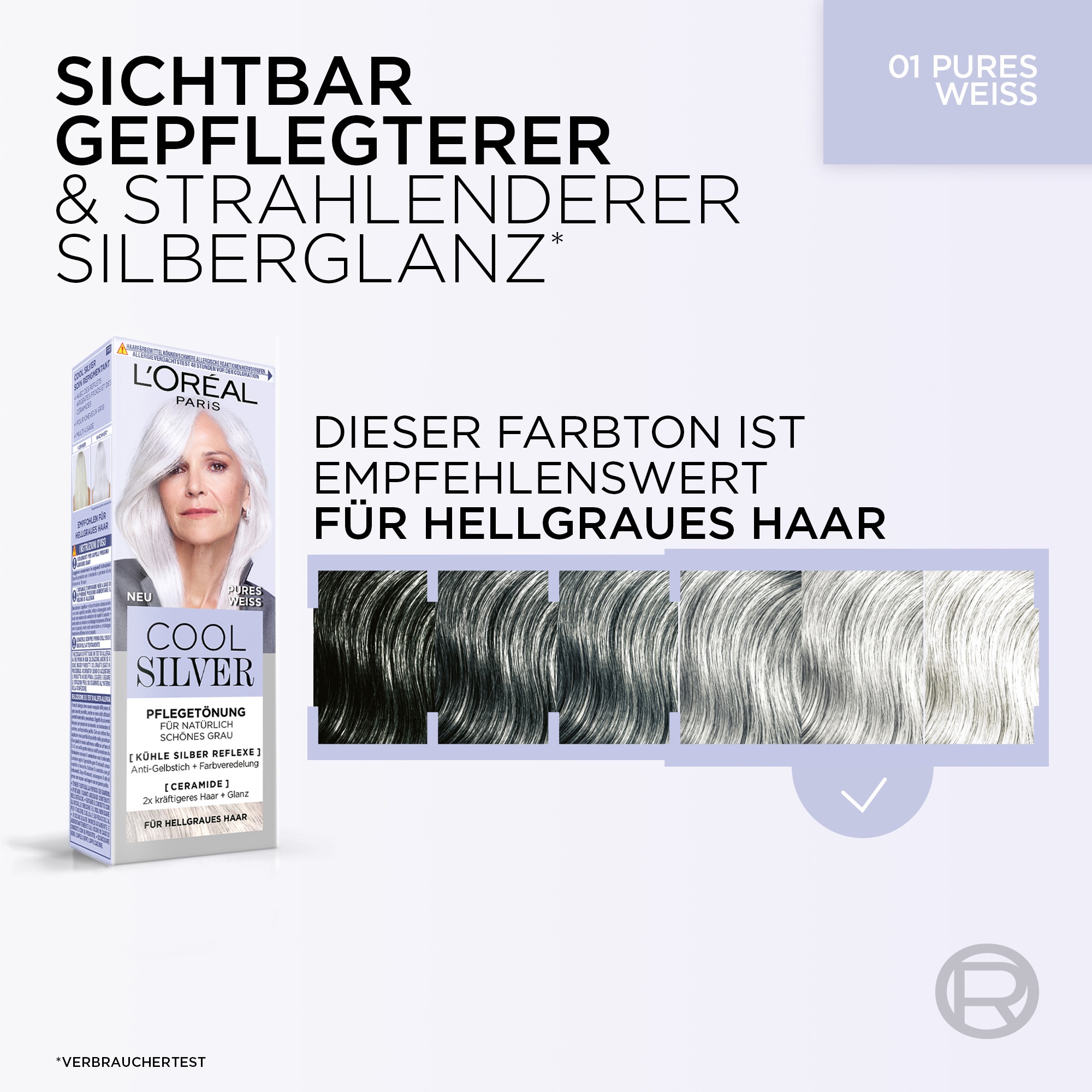 L'ORÉAL PARIS Coloration »L'Oréal Paris Cool Silver Pflegetönung«