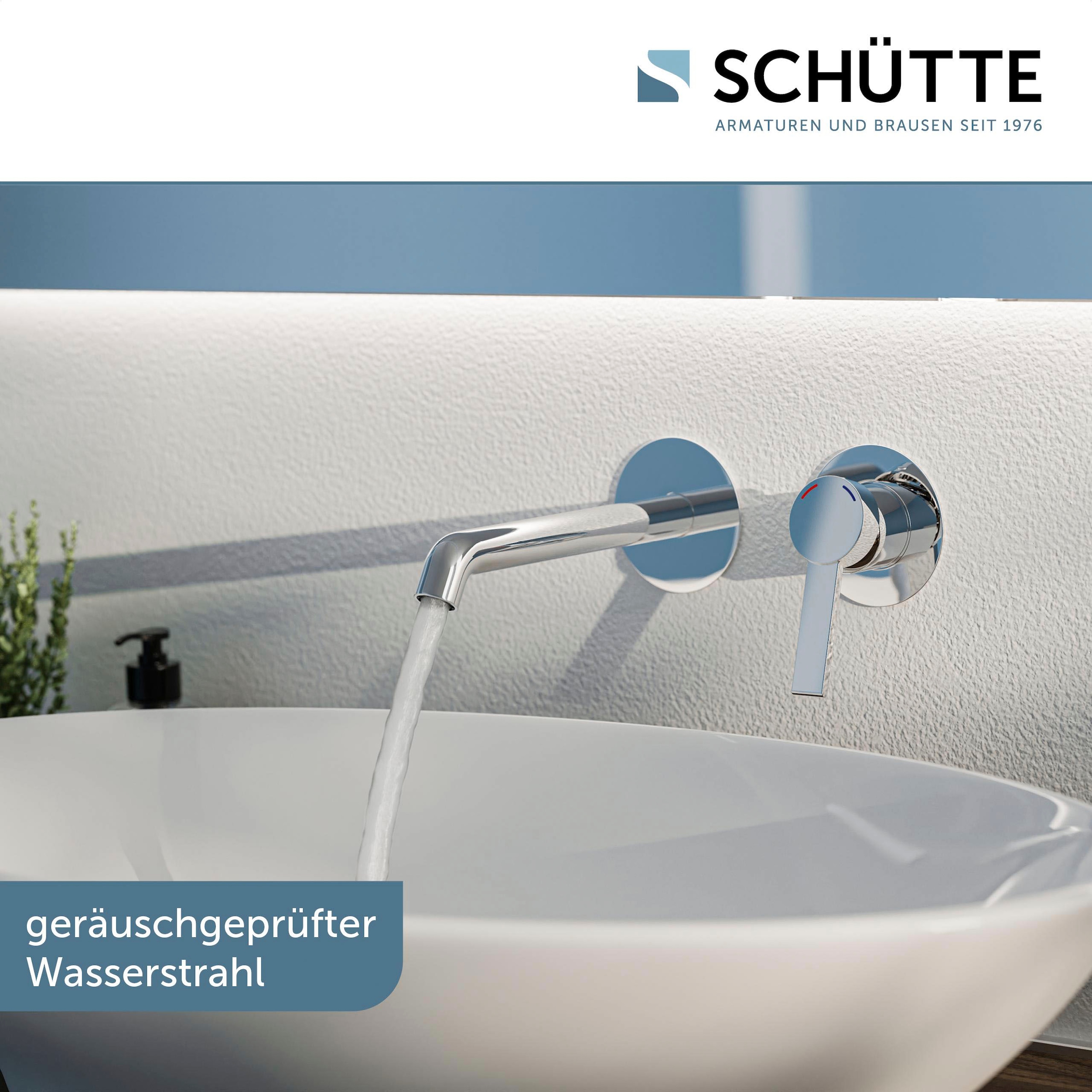 Schütte Waschtischarmatur »LOS ANGELES«, Wasserhahn Bad, Wandmontage, Einhebelmischer