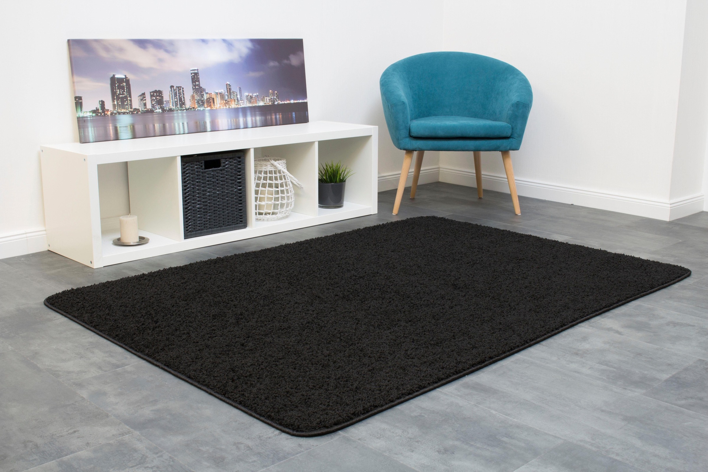 Andiamo Teppich »Shaggy uni«, rechteckig, 15 mm Höhe, Wohnzimmer