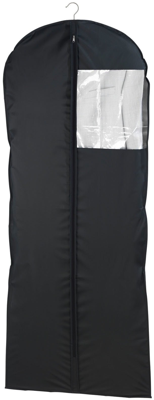 WENKO Kleidersack »Modell Deep Black«, (Set, 3 St.), Kleiderhülle mit Sichtfenster & Reißverschluss, abwaschbar, 3 Größen