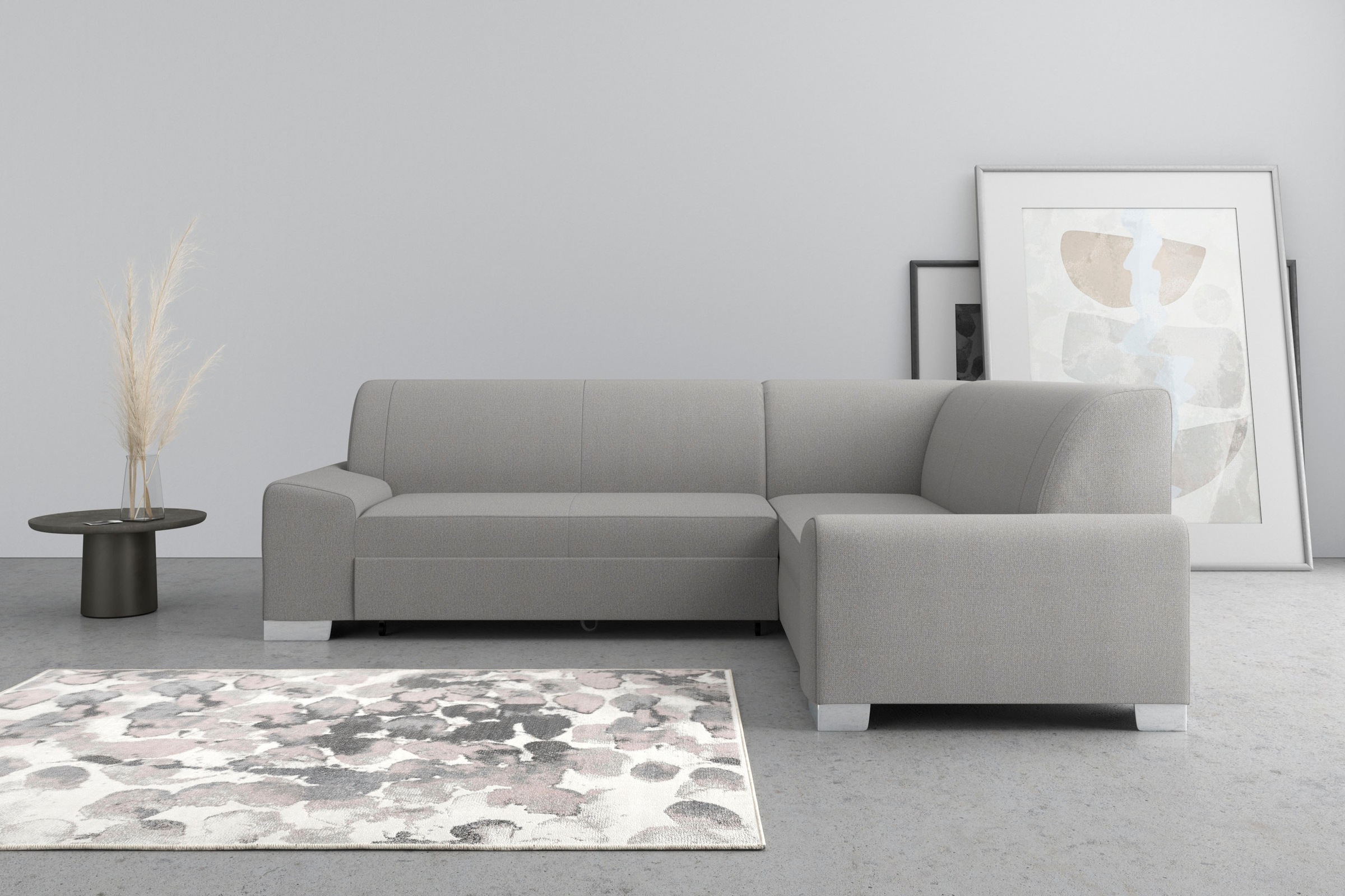 DOMO collection Ecksofa »Anzio in kubischer Formensprache, flache Armlehnen günstig online kaufen
