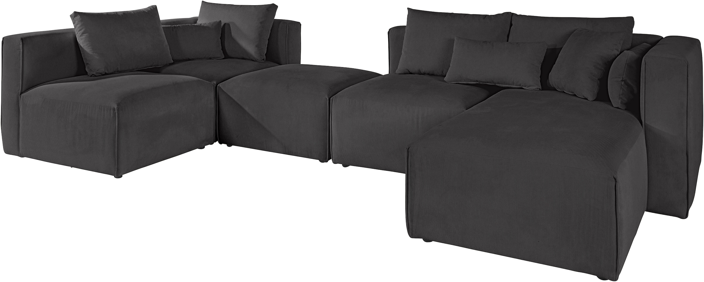 Guido Maria Kretschmer Home&Living Wohnlandschaft »Comfine U-Form«, zusammengesetzt aus Modulen, in 3 Stoffen und vielen Farben