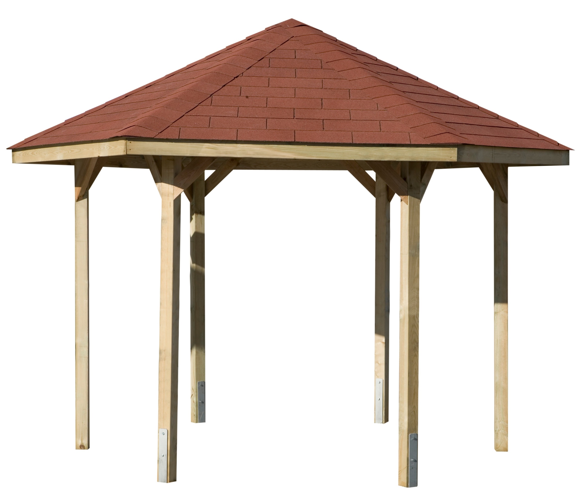 weka Pavillon »Paradies 1«, (Set), BxT: 326x376 cm, inkl. Dachschindeln und Pfostenanker