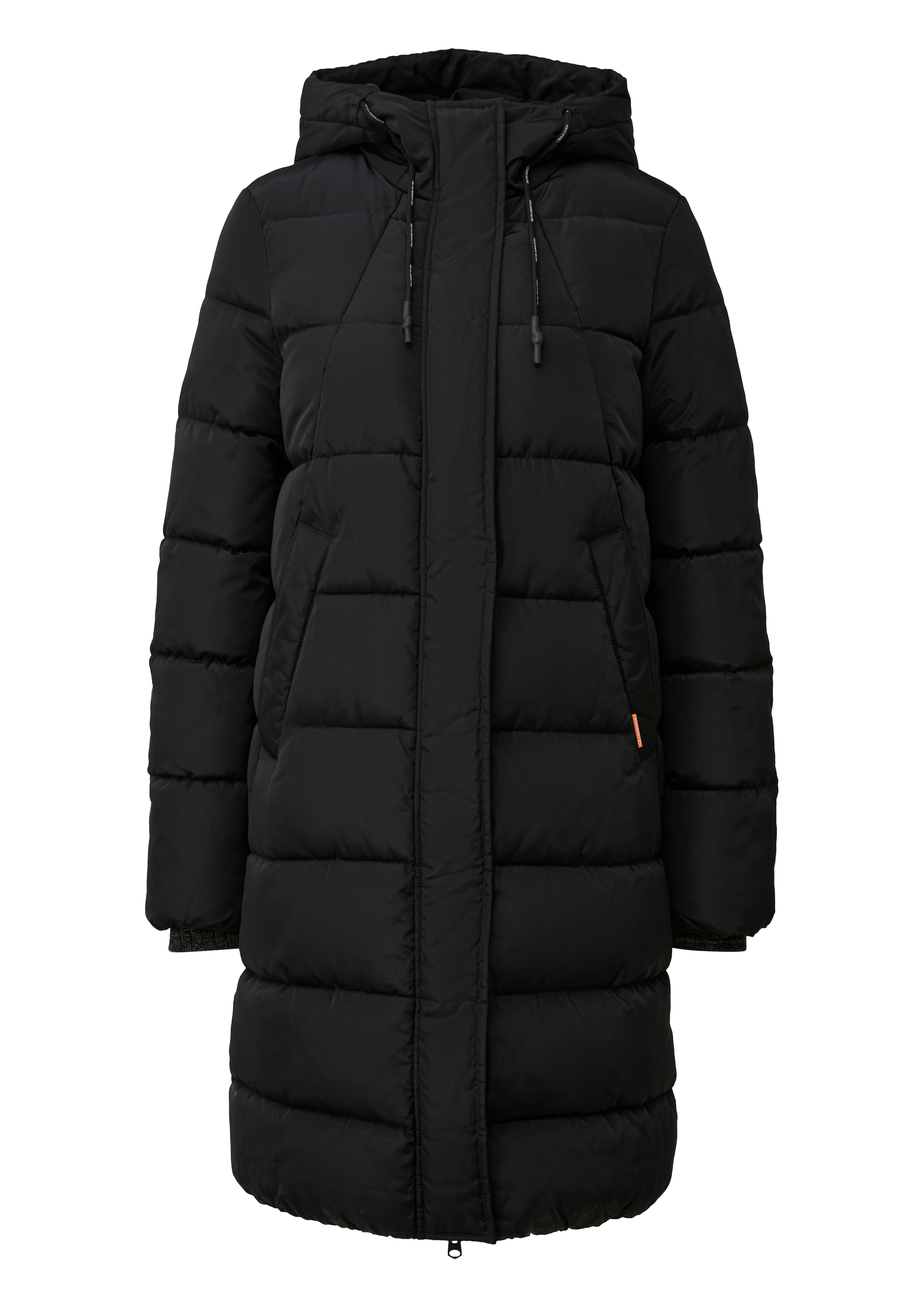 QS Steppjacke mit Kapuze lang, mit Kapuze