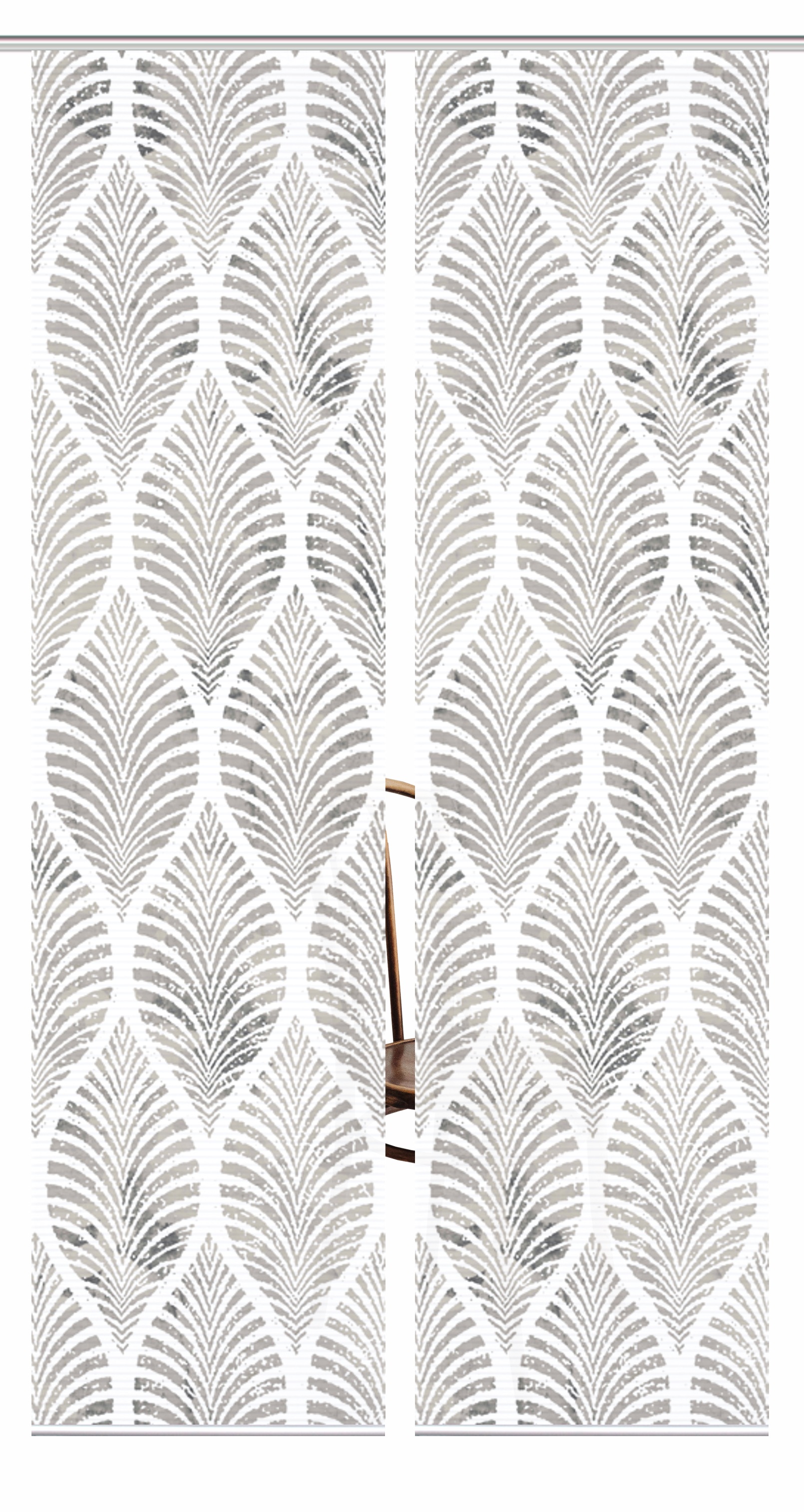 HOME in green Schiebegardine »VIDARO« Paneelwagen 2 Stk. tlg. SET DIGITALDRUCK,BAMBUSOPTIK RECYCELT