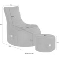 Magma Heimtex Sitzsack »Gaming Sitzsack«, Multifunktionstasche, Kopfhöreraufnahme