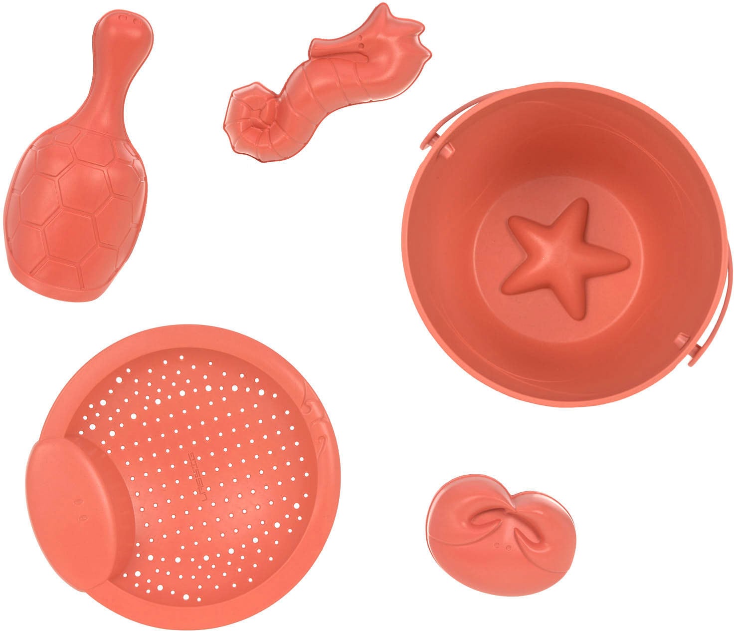 LÄSSIG Sandform-Set »Sandspielzeug 5er Set Water Friends, pink«, (Set, 5 tlg.), Material aus ressourcenschonendem Biokomposit