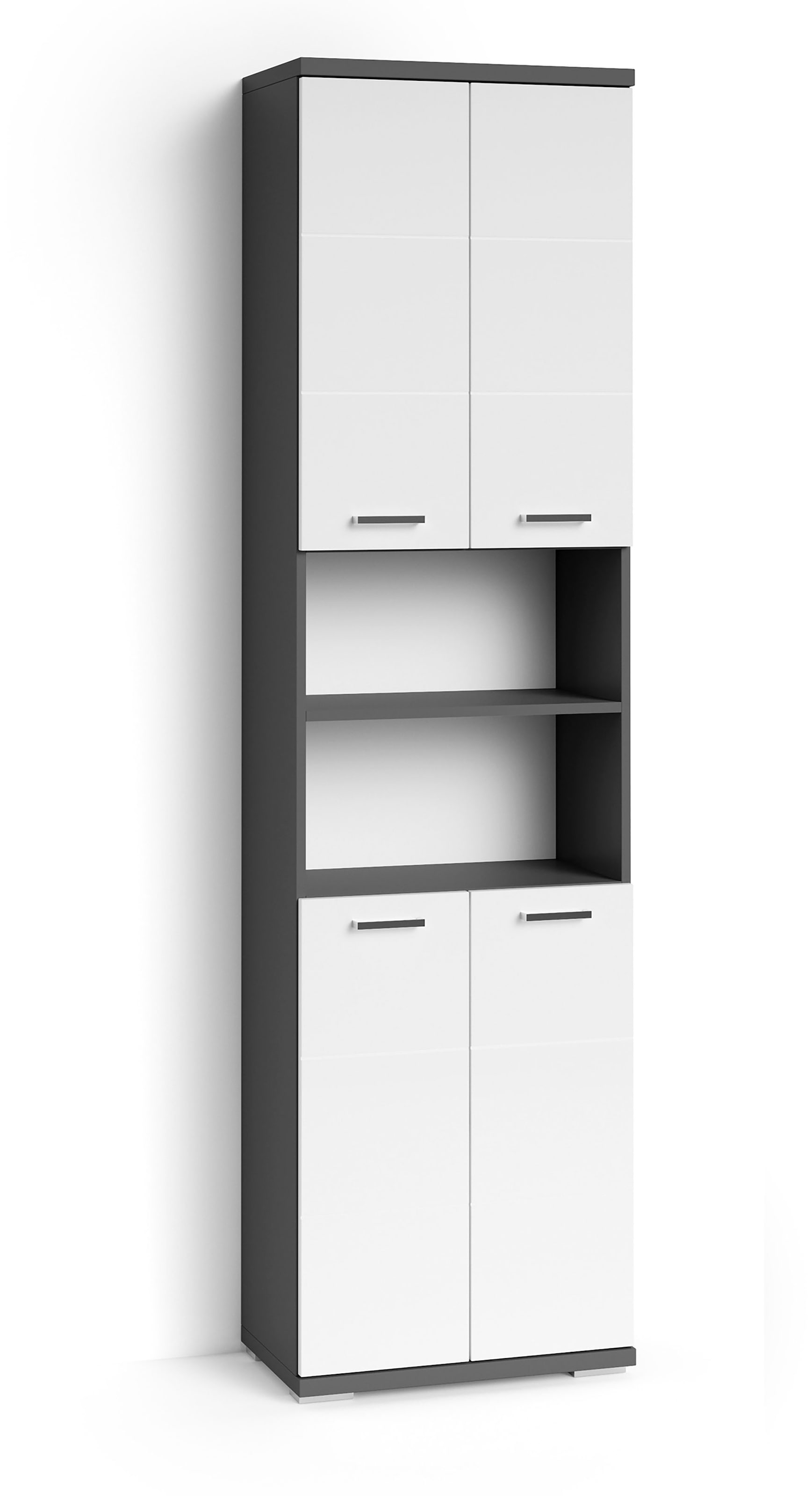byLIVING Hochschrank »Nebraska«, Breite 50 cm, Badezimmerschrank mit Metallgriffen, viel Stauraum