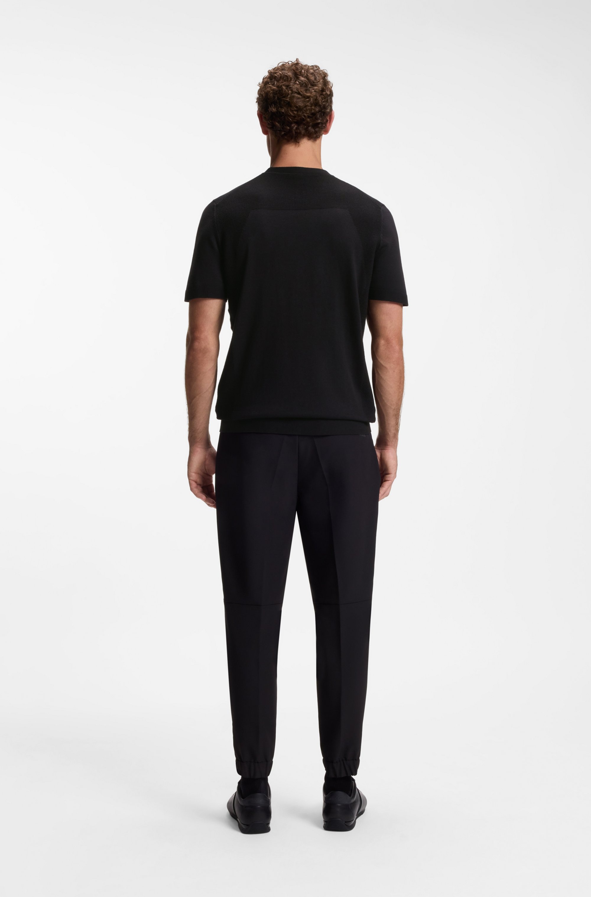 BOSS GREEN Kurzarmpullover »KN_Momentum-Lite TS« Kurzarm, Regular Fit, Baumwollmischung