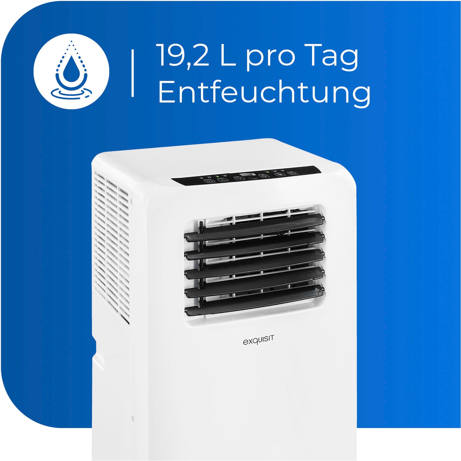 exquisit 3-in-1-Klimagerät »CM 30752 we«, Luftkühlung - Entfeuchtung - Ventilation, geeignet für 20 m² Räume