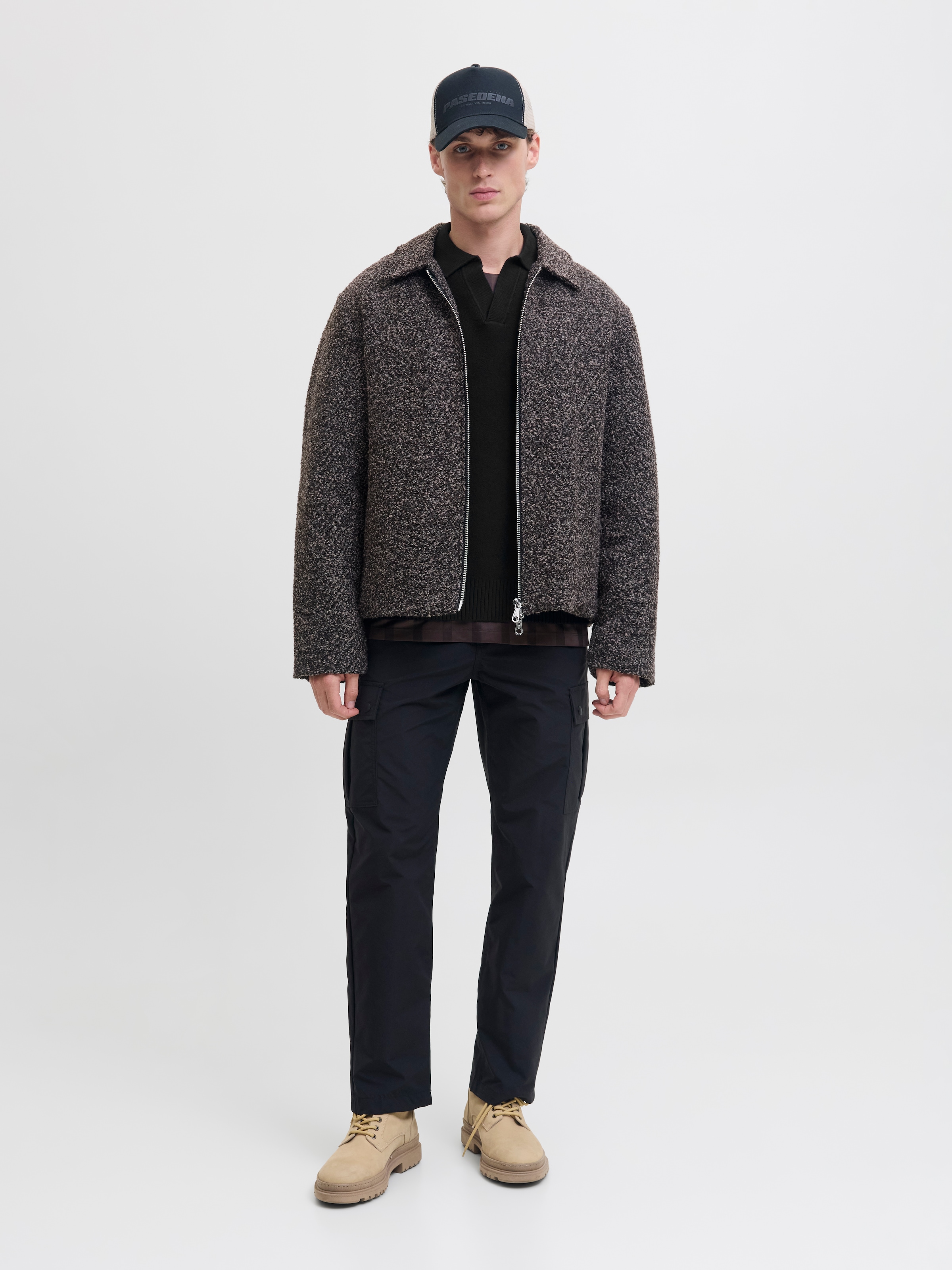 Jack & Jones Strickpullover »JCOCOVER KNIT SPLIT NECK POLO«