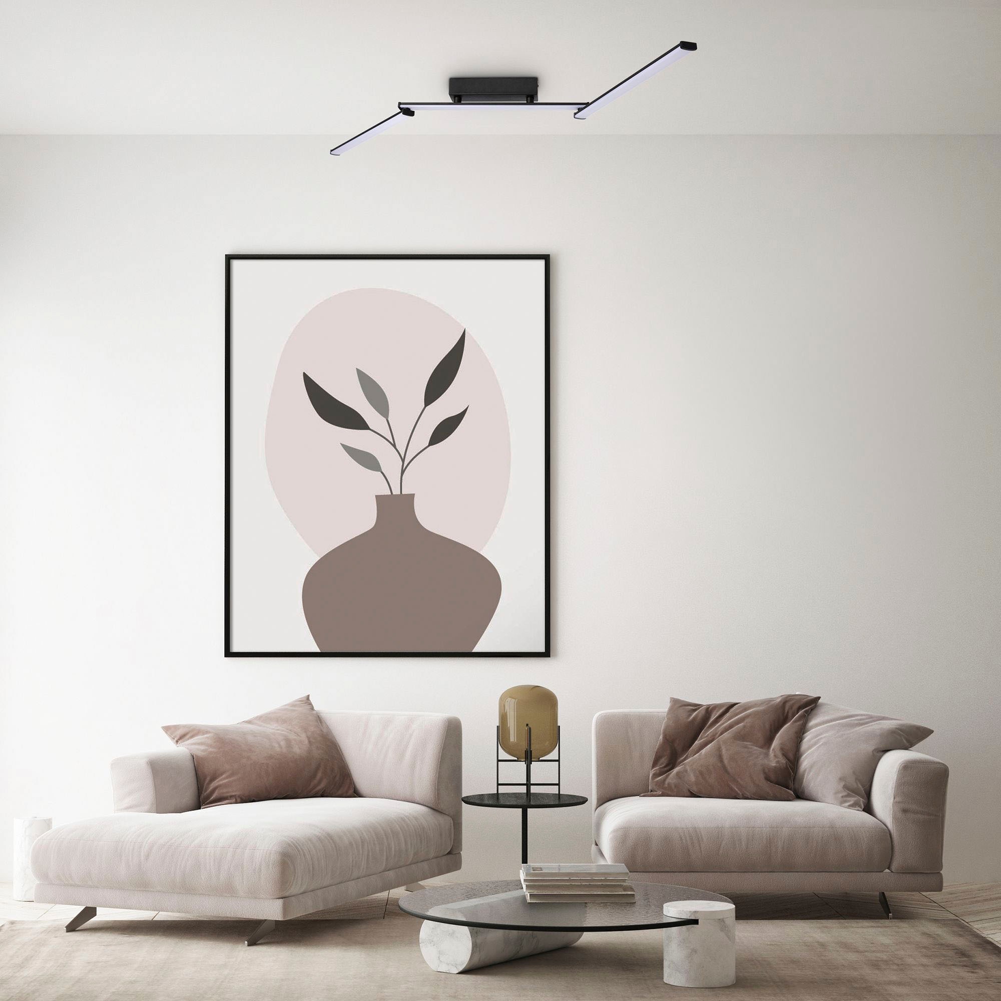 Paco Home Deckenleuchte »DAVE« Warmweiß