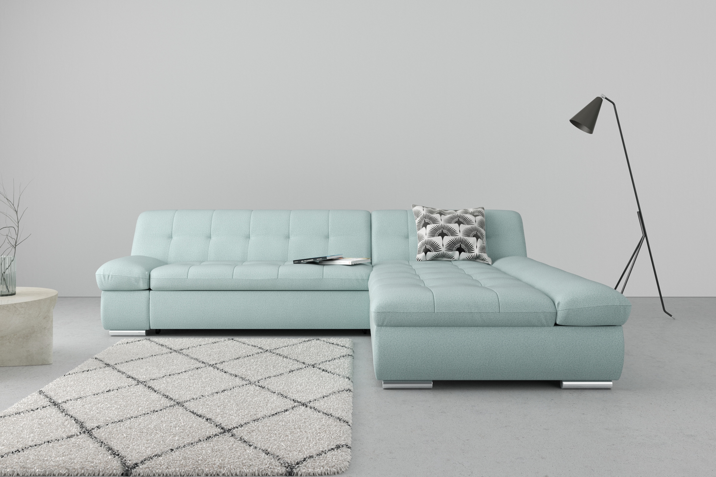 DOMO collection Ecksofa "Mona L-Form", wahlweise mit Bettfunktion günstig online kaufen