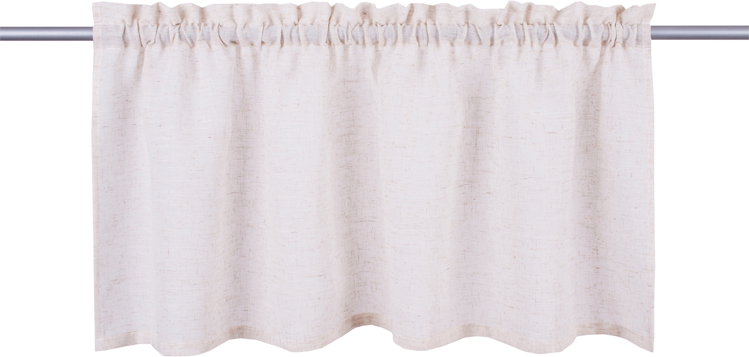 my home Scheibengardine »Louvelle« Stangendurchzug 1 Stk. tlg. Leinenoptik, Scheibengardine, modern, basic