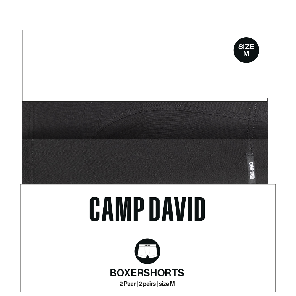 CAMP DAVID Boxershorts »casual«, (2er Pack), mit elastischem Bund