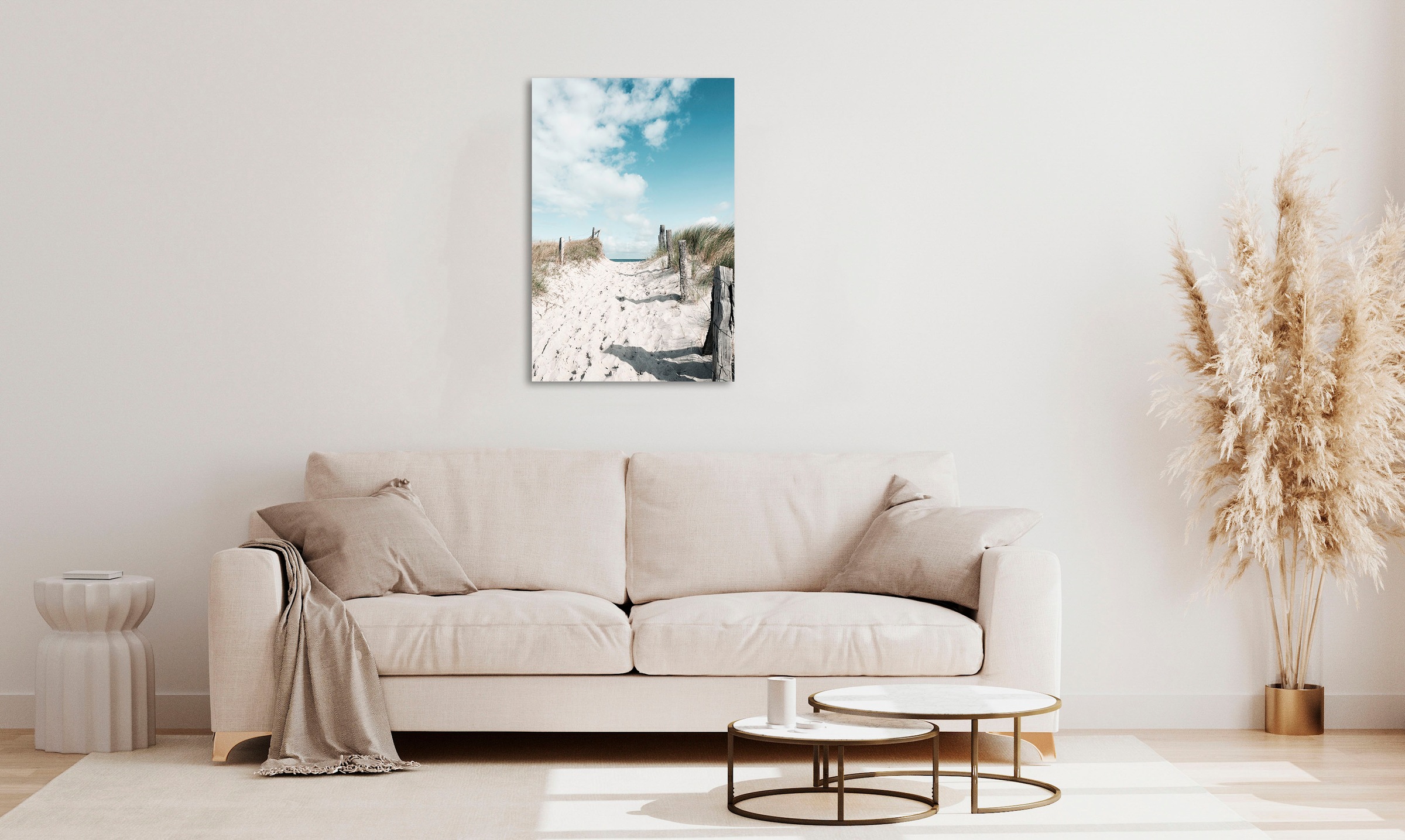 queence Acrylglasbild »Exeter«, Strand-Himmel-Düne-Deutschland-Gräser-Meer- günstig online kaufen