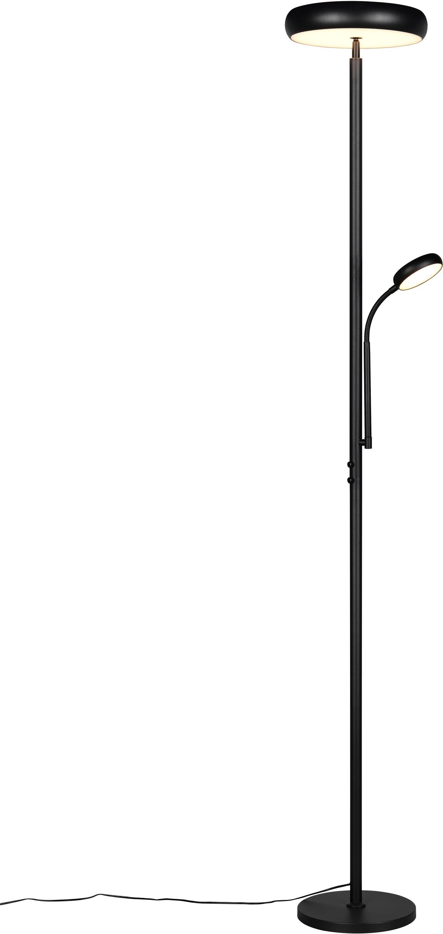 REALITY Leuchten LED Stehlampe »PALERMO, LED Stehleuchte mit Fernbedienung, 27,5W 2000 Lumen CCT« LED-Board 1 Stk. warmweiß - kaltweiß dimmbar, Lichtfarbe einstellbar 3000-6000K warm-/kaltweiß, Höhe 183 cm