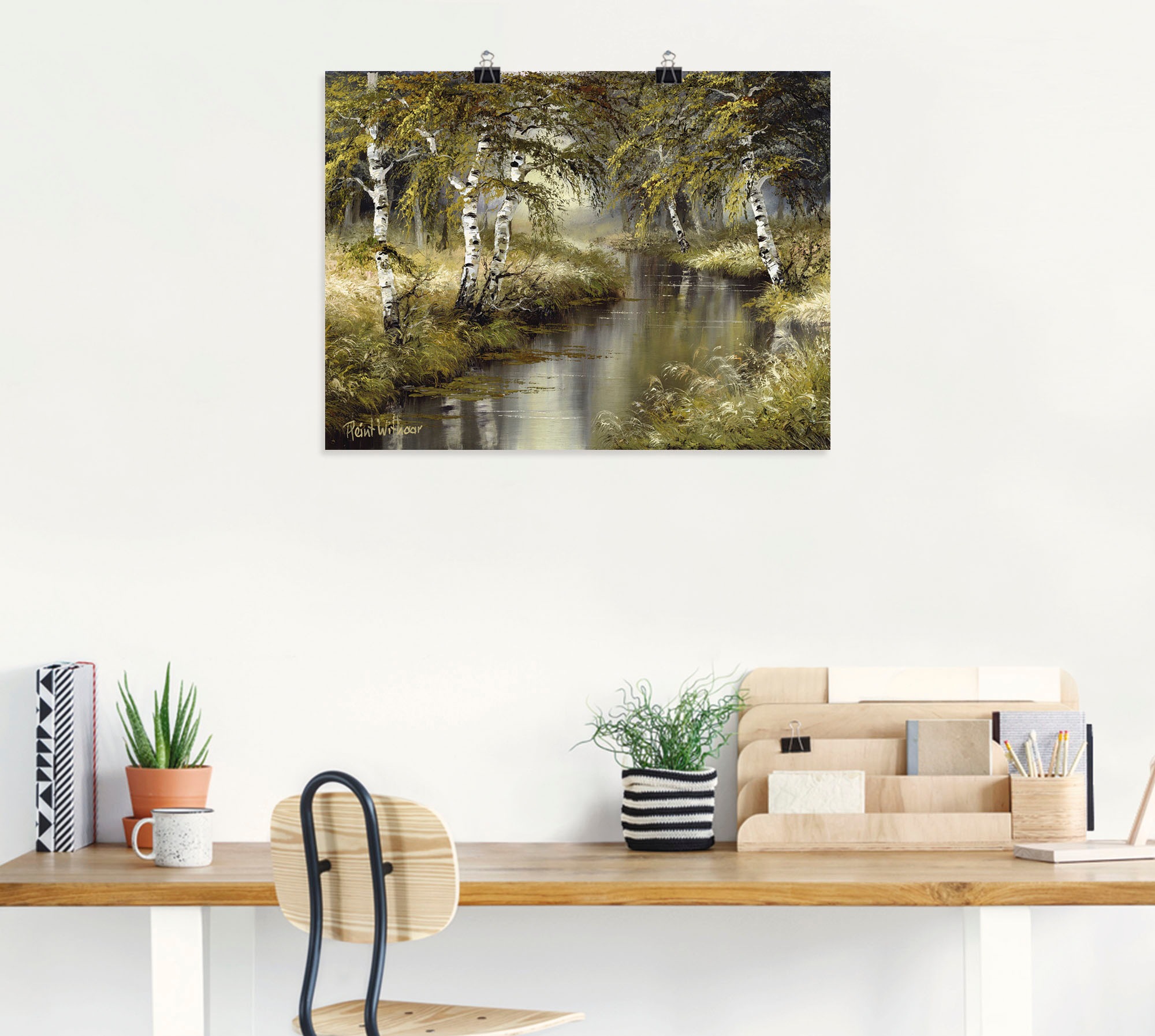 Artland Wandbild »Kanal tief im Wald« Wald 1 Stk. tlg. als Leinwandbild, Po günstig online kaufen