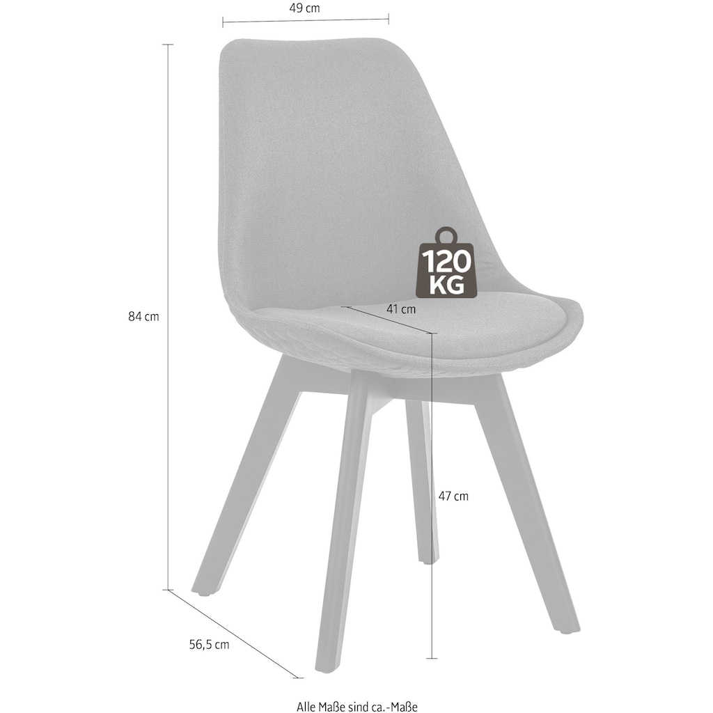 SalesFever Esszimmerstuhl, (Set), 2 St., Stoff
