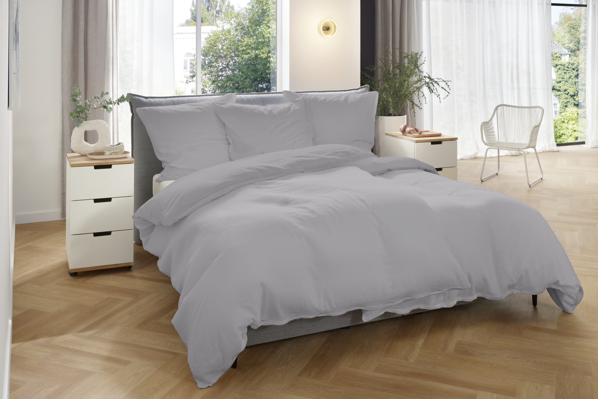 Primera Bettwäsche »Halbleinen-Bettwäsche« 2 tlg. Uni