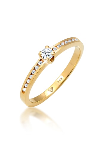 Elli DIAMONDS Verlobungsring »Verlobungsring Diamant (0.18 ct.) 585 Gelbgold« kaufen