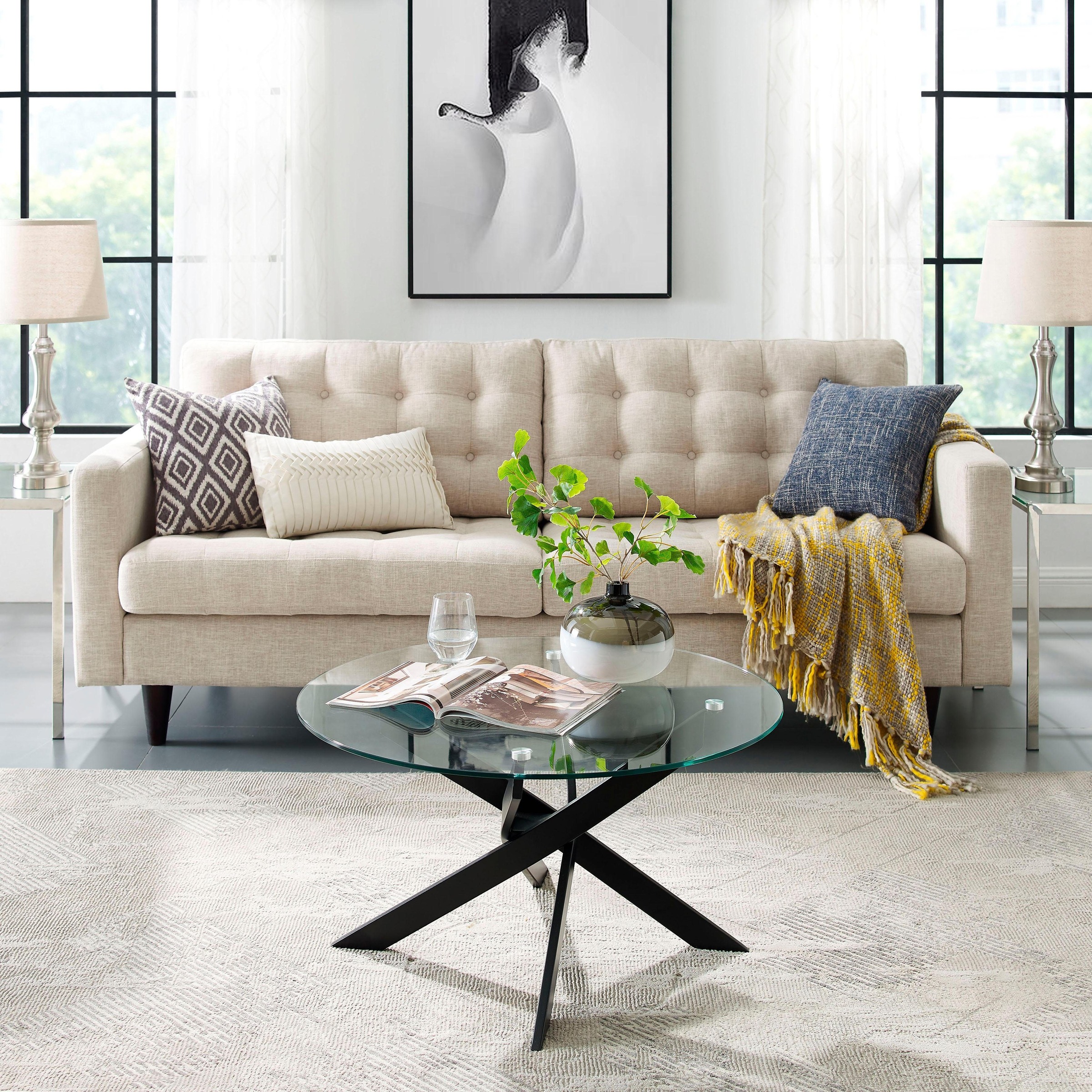 Leonique Couchtisch »Luzie«, in modernem Design, Glastisch