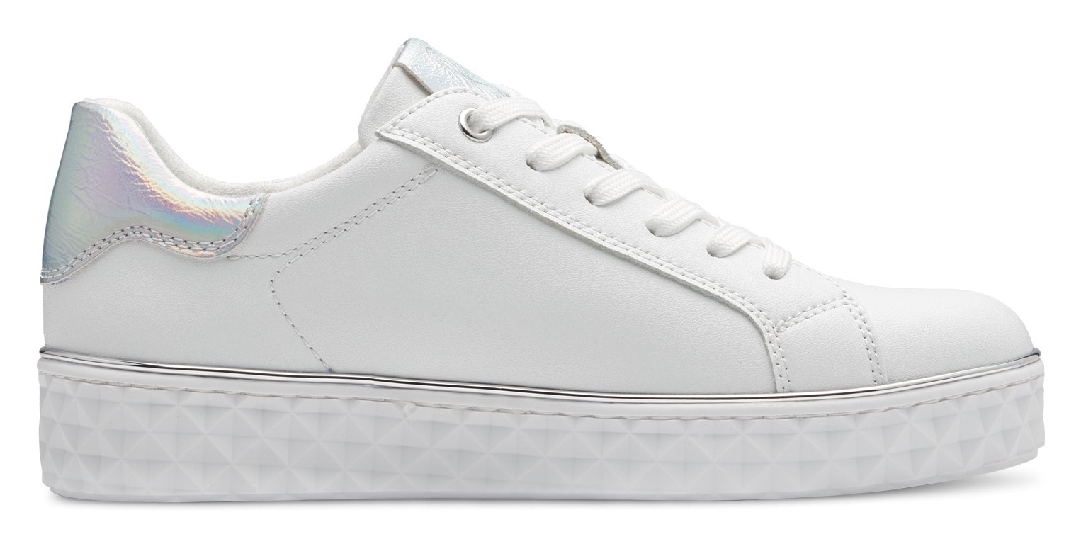 MARCO TOZZI Plateausneaker, mit tollen Metallic-Details, Freizeitschuh, Halbschuh, Schnürschuh