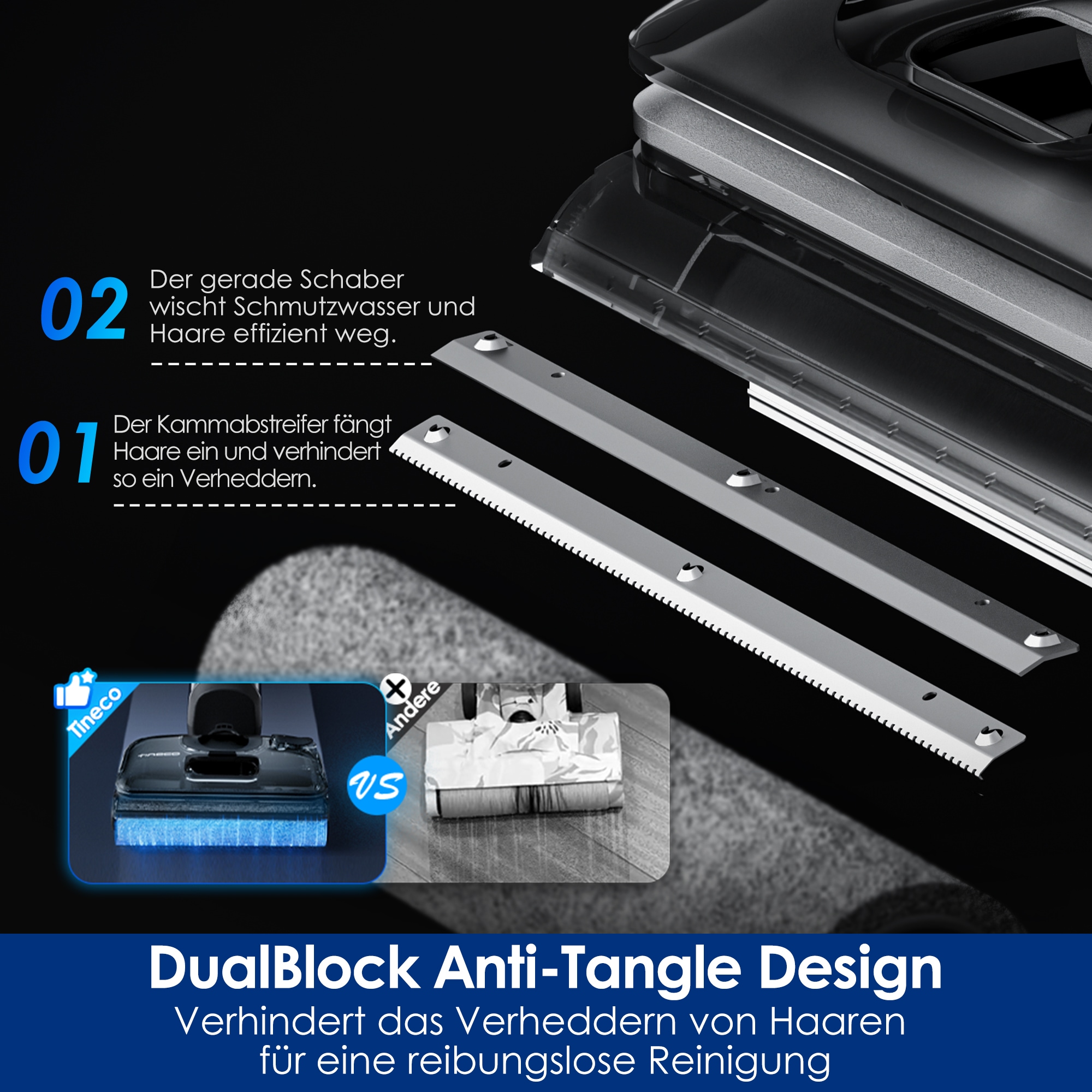 Tineco Nass-Trocken-Sauger »FLOOR ONE Switch S7 Stretch Premium, mit 85°Grad Heißluft-Trocknung,« für Tierhaare & Allergiker, Teppich & Hartboden